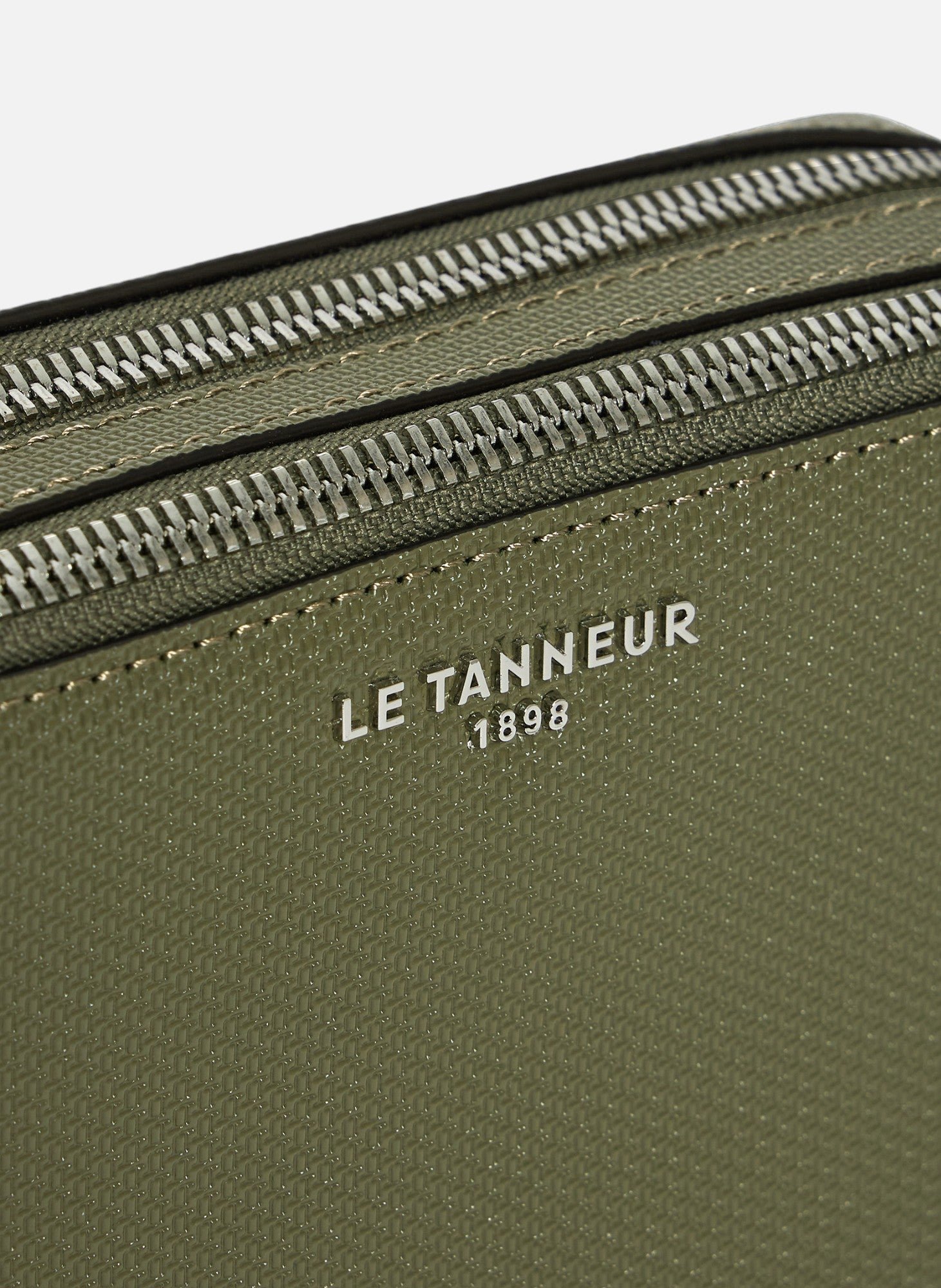 Petite sacoche 2 compartiments emile en cuir signature t LE TANNEUR Vert