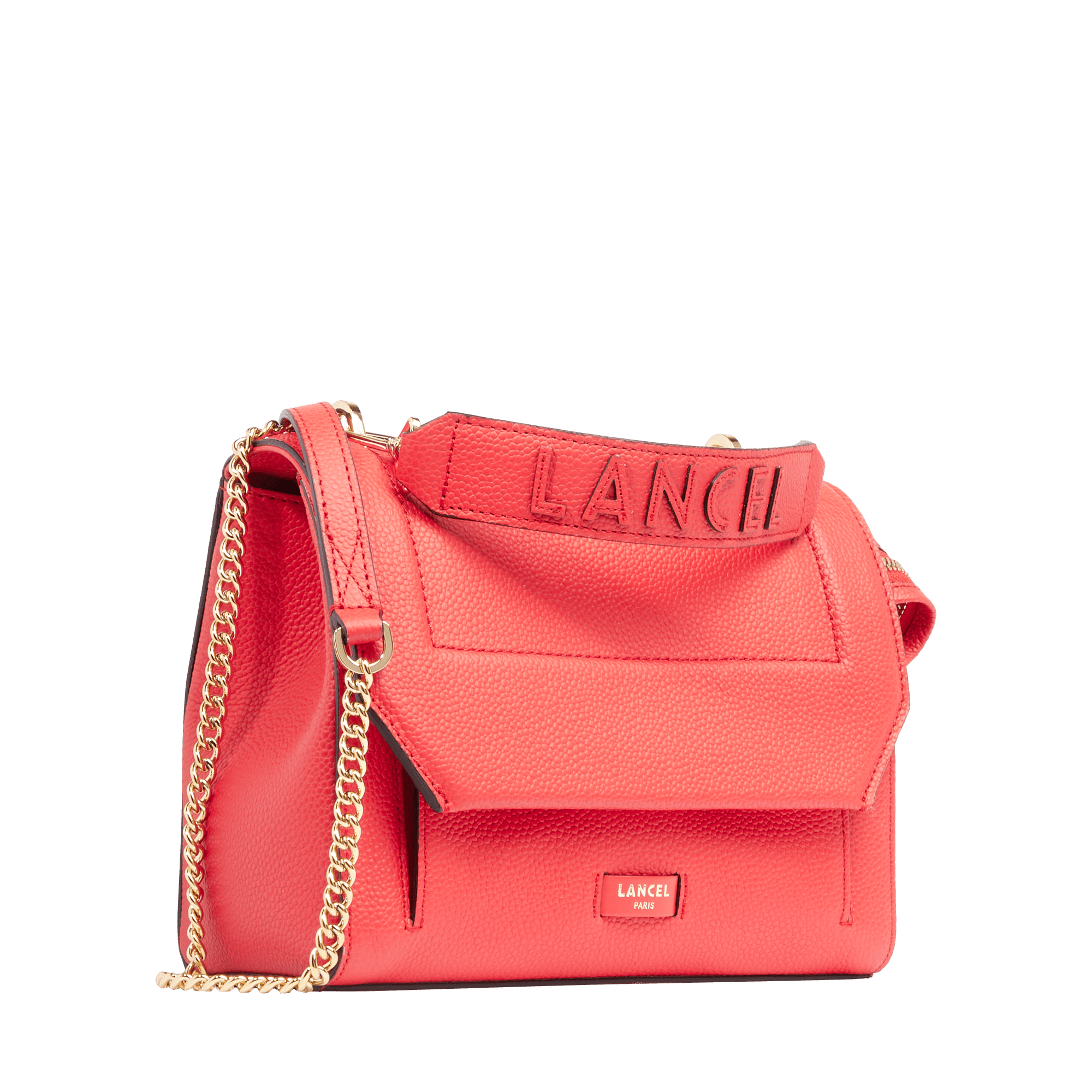 Sac rabat m ninon de lancel en cuir LANCEL Rouge