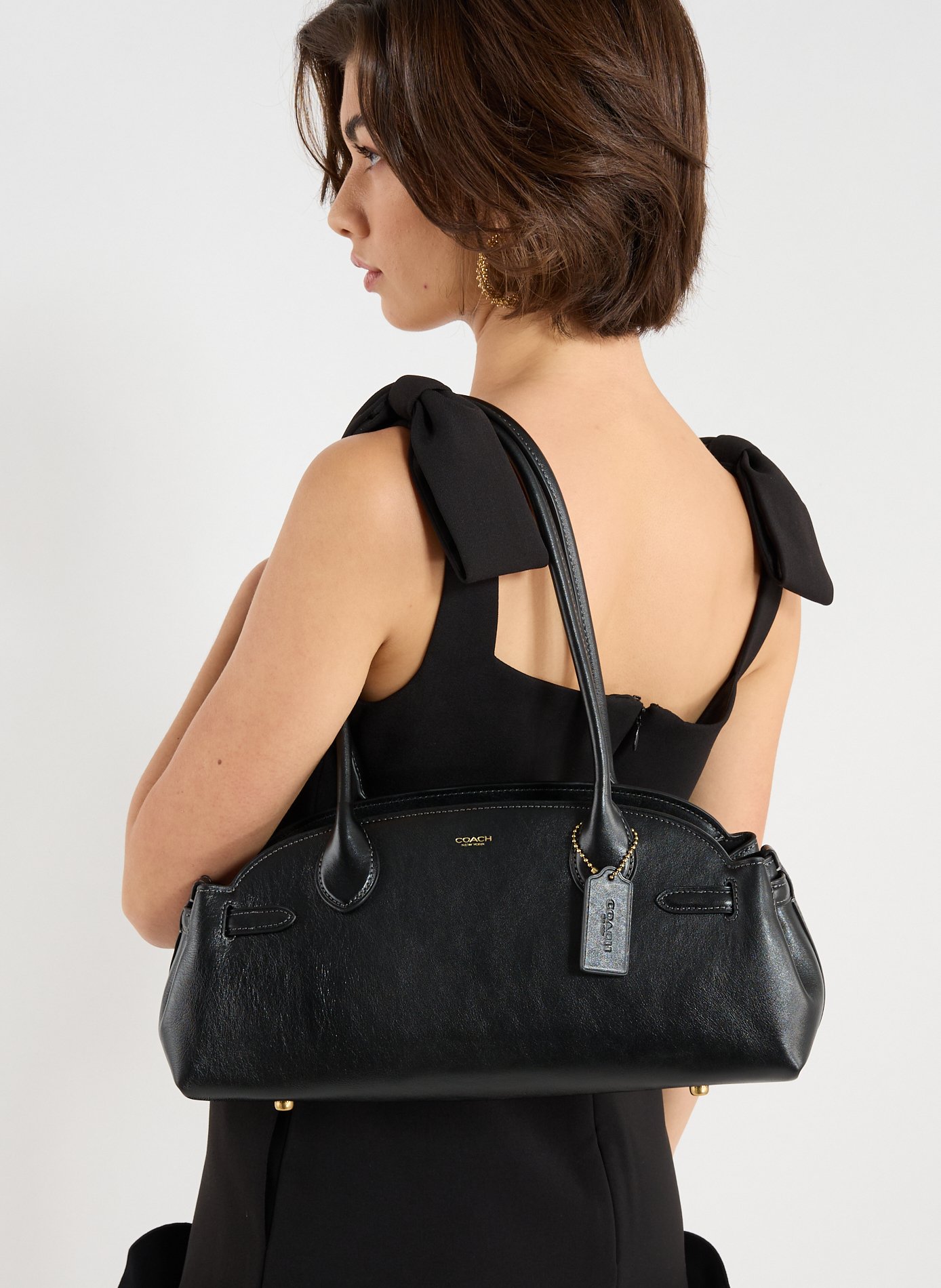 Sac à main en cuir COACH Noir