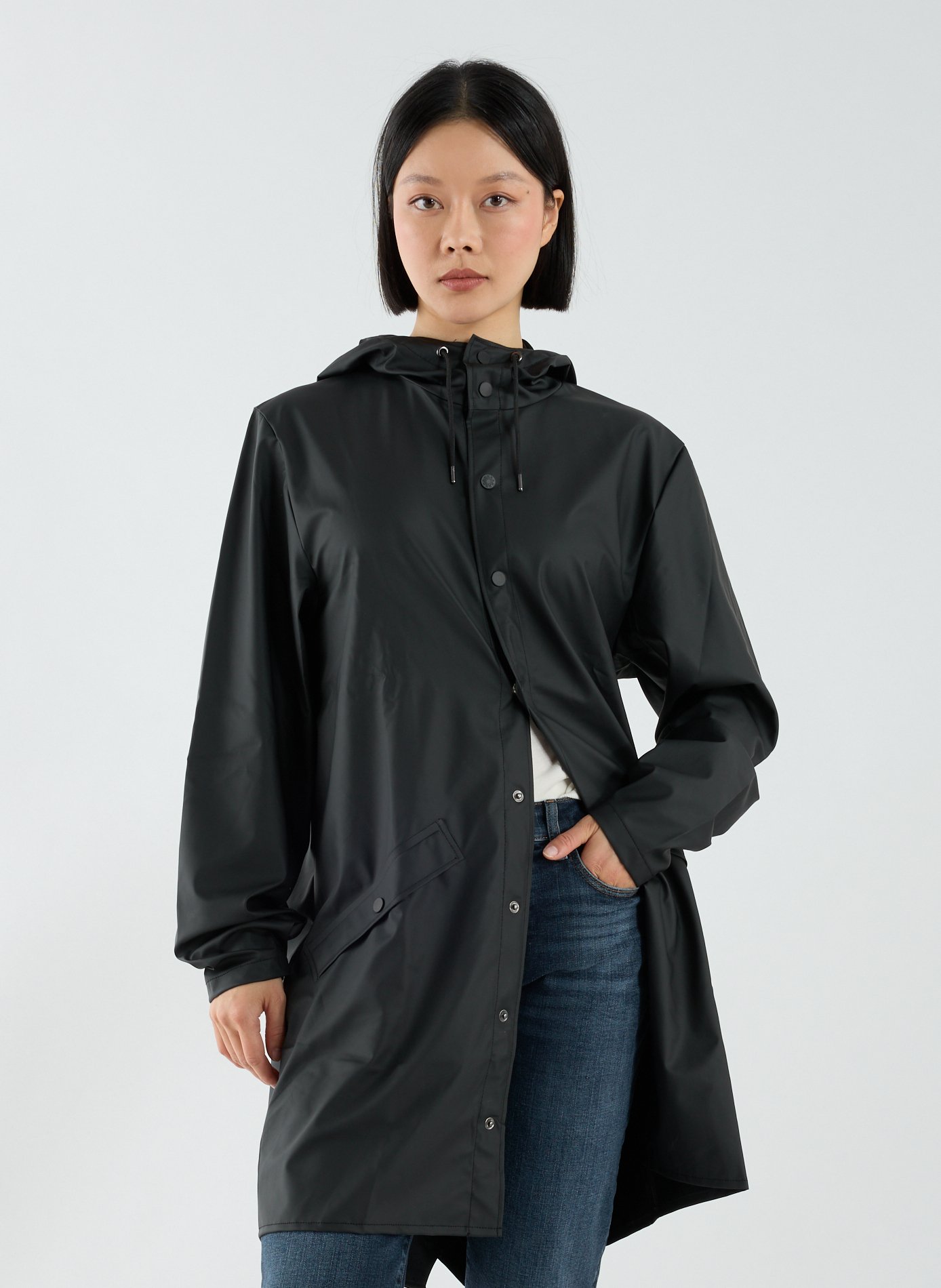 Long W3 Parka RAINS Black