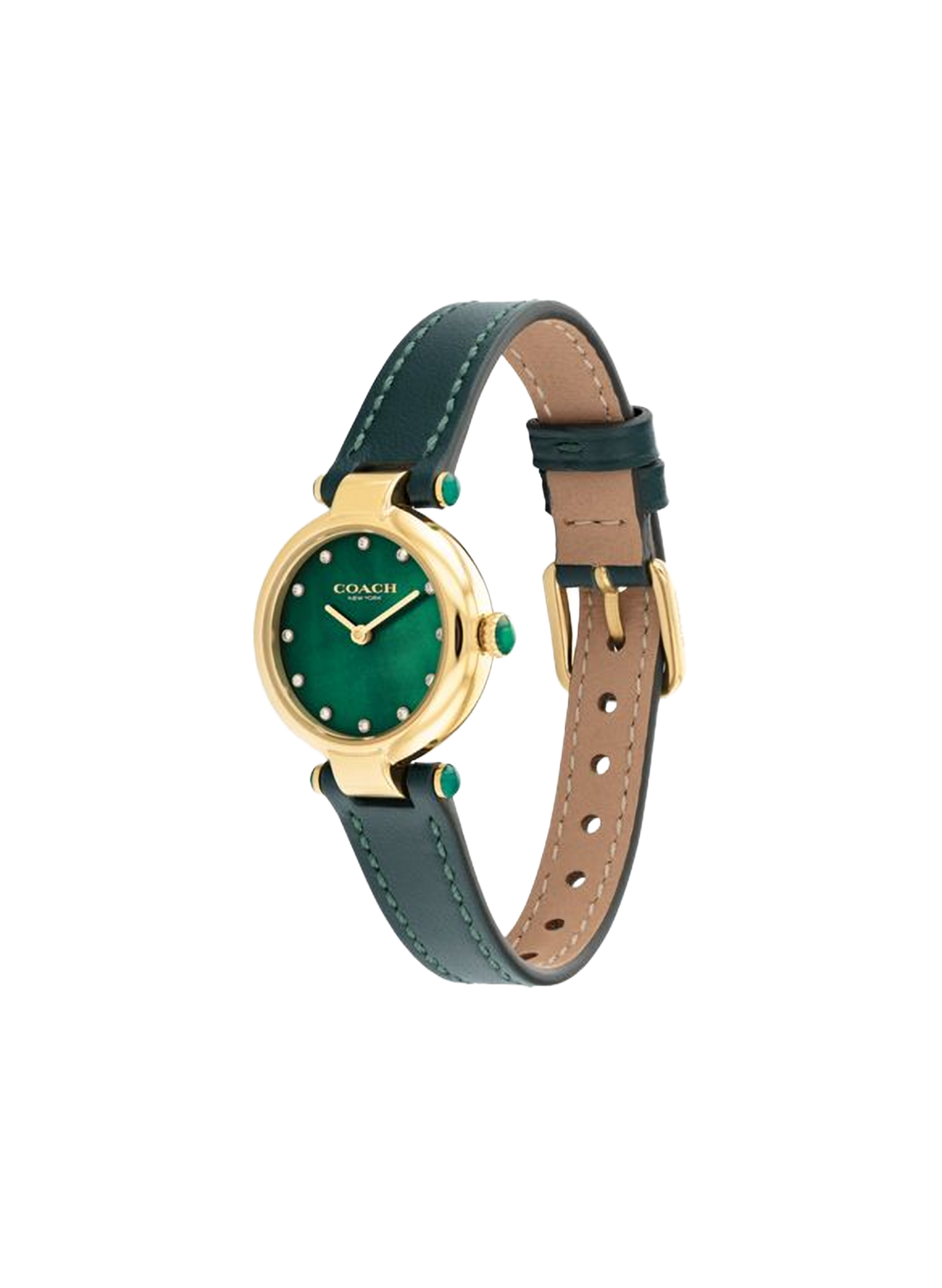 Montre quartz Cary en cuir COACH MONTRES Vert