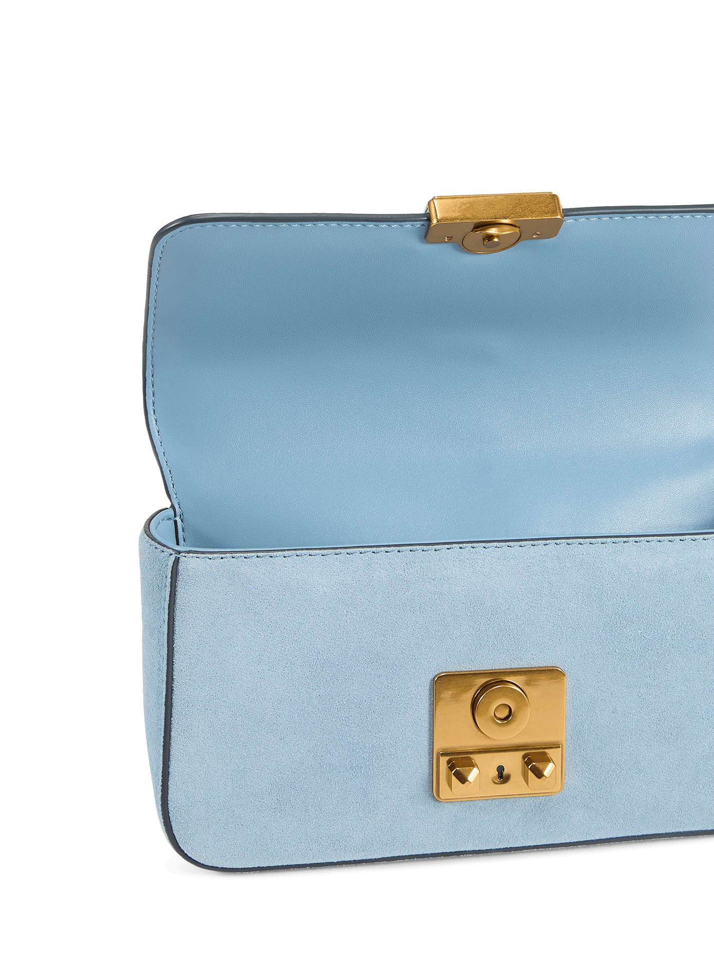Tribeca suede leather shoulder bag MICHAEL KORS Blue