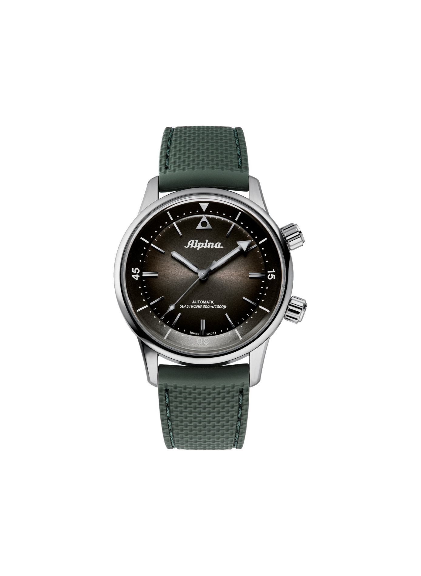 Montre automatique Diver 300 Heritage en cuir de veau ALPINA Vert
