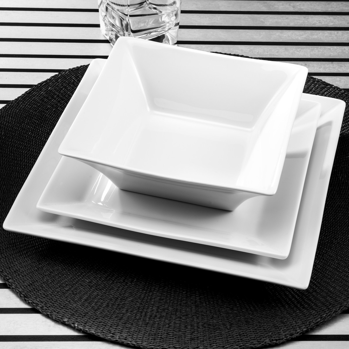 Ambassade  - 6 assiettes dessert MEDARD DE NOBLAT Blanc