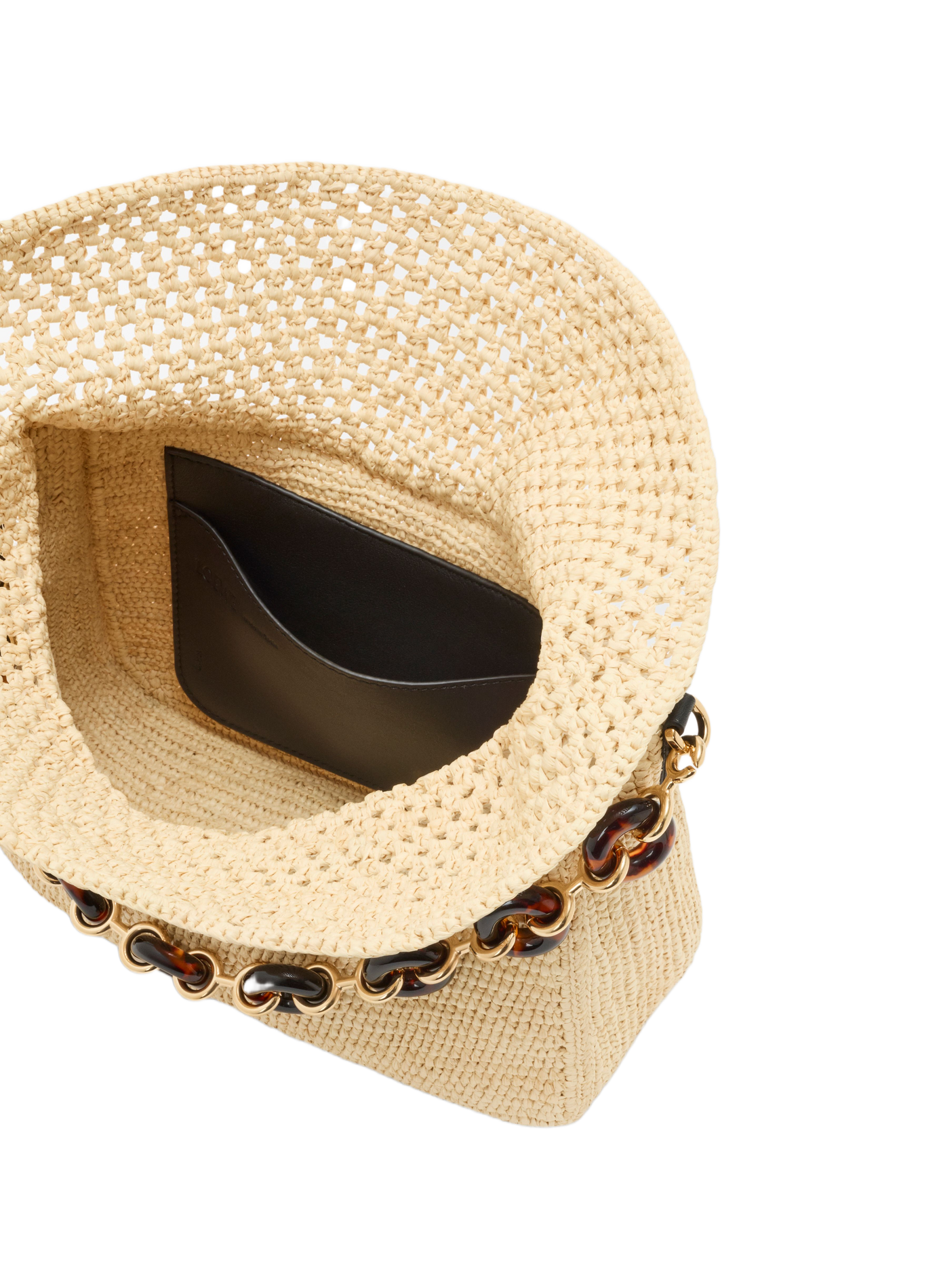 Sac Ola moyen en raphia LOEWE Beige