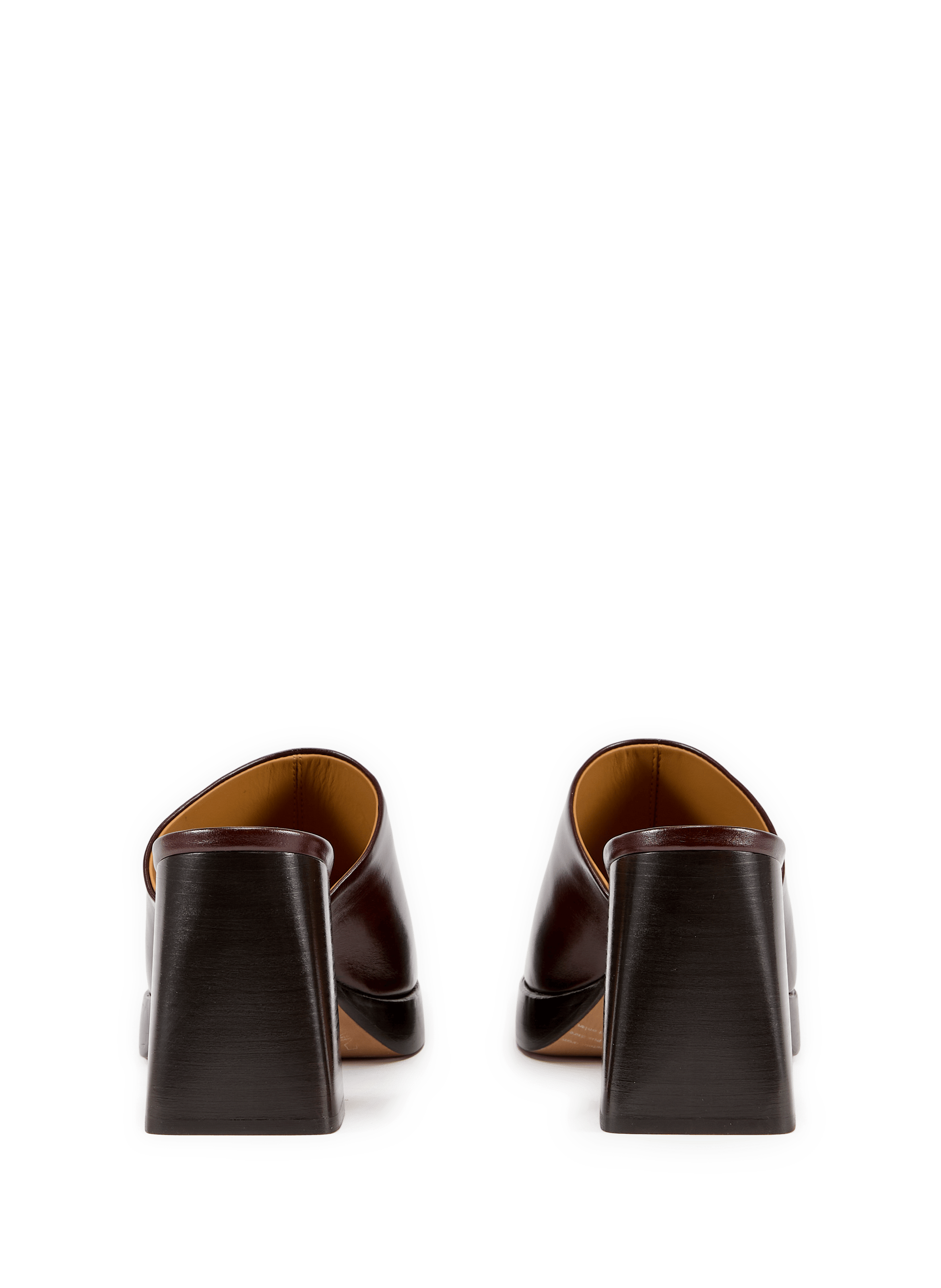 Renata leather high heel mules BOBBIES Brown