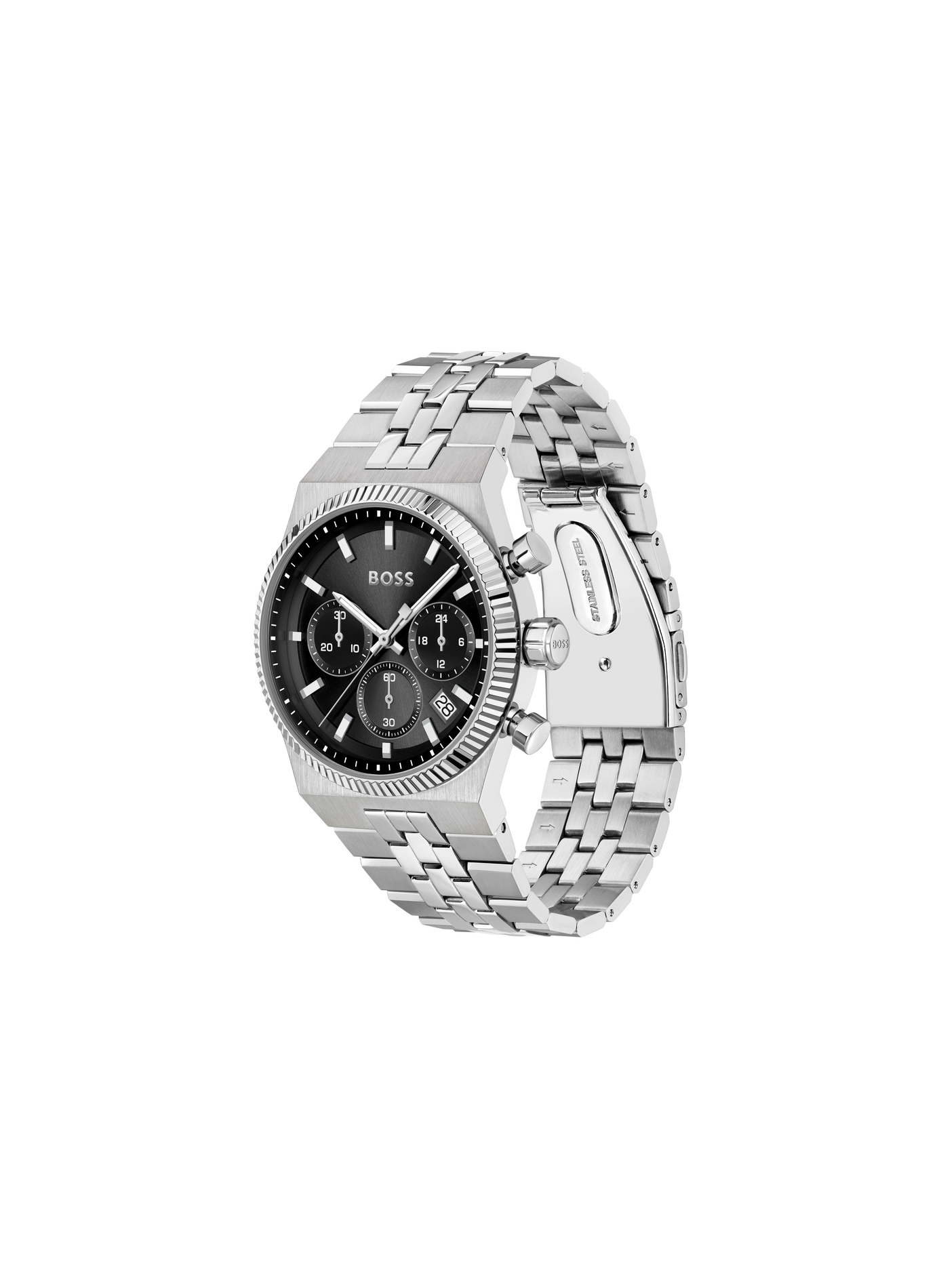 Montre quartz Candor Prime en acier inoxydable BOSS MONTRES Noir