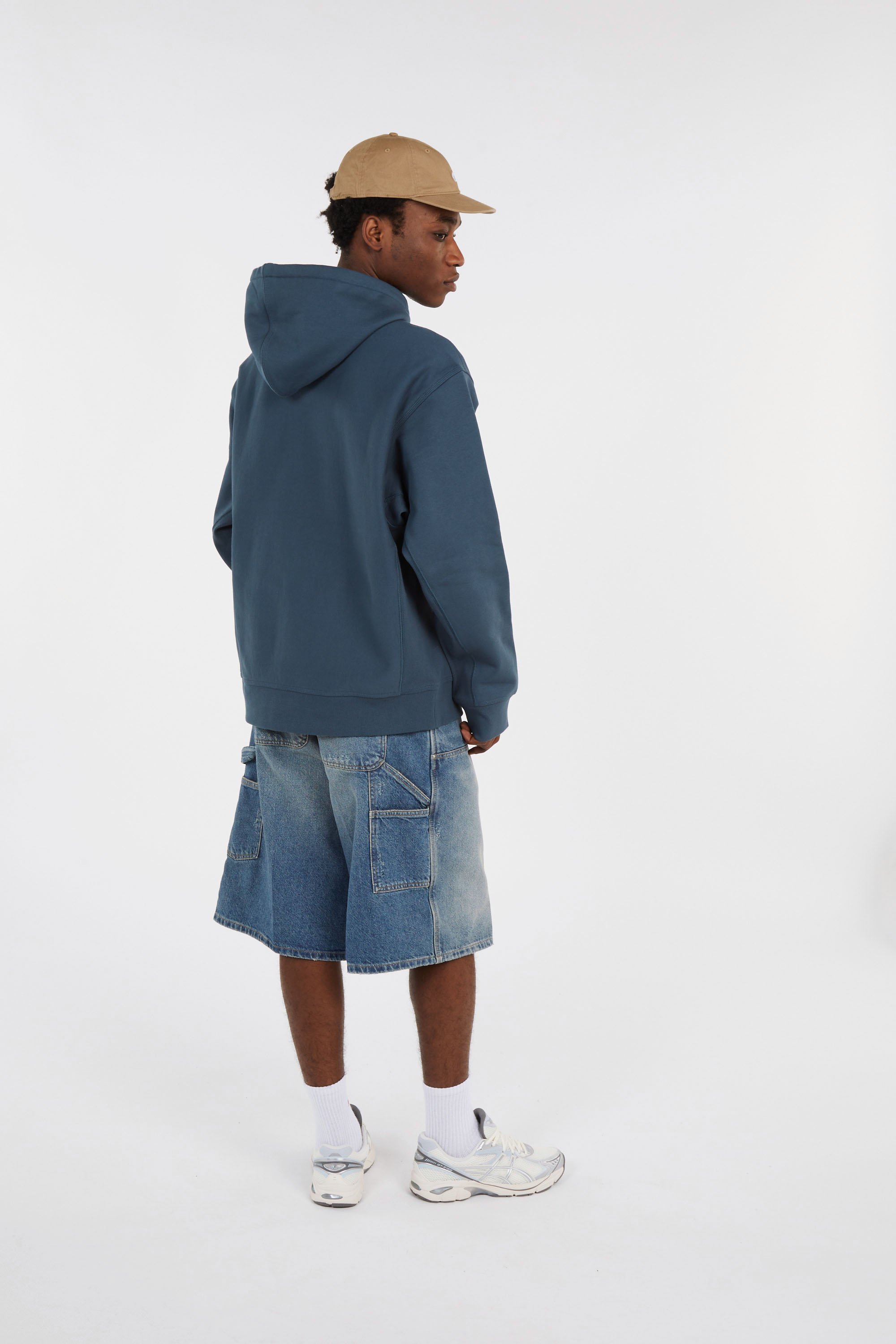 Hoodie american script CARHARTT WIP Bleu