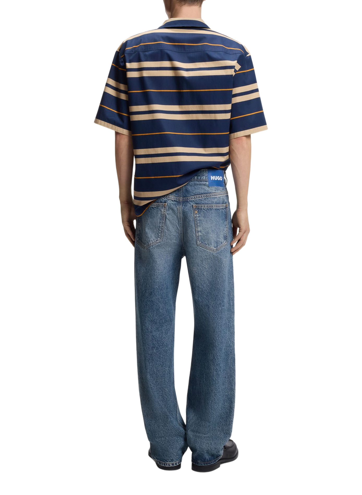 Mid-rise cotton jeans HUGO BLUE Blue