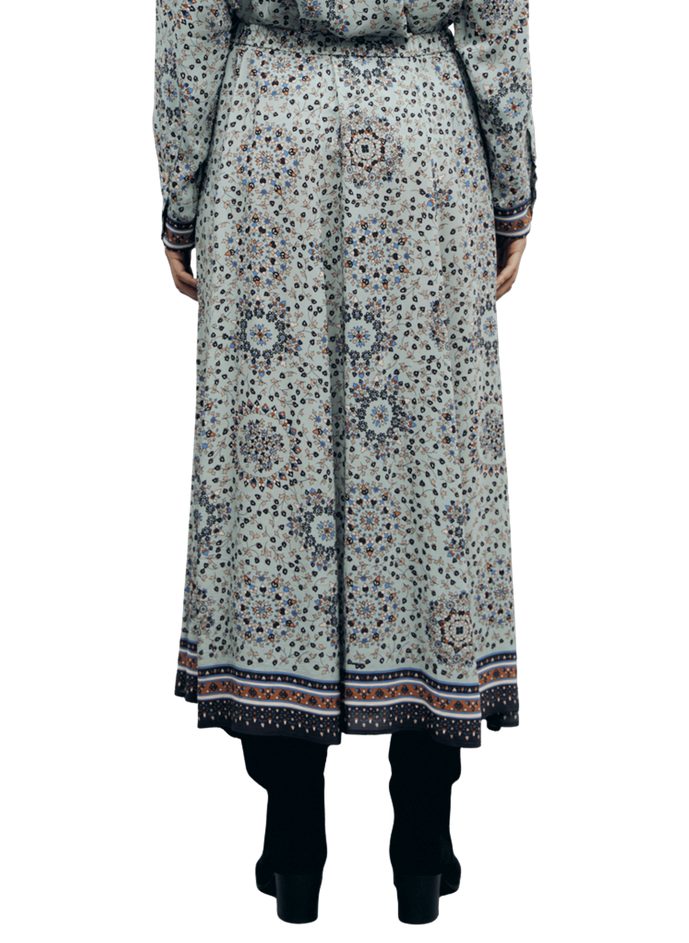 Jupe élastiquée imprimé foulard - tifenn GERARD DAREL Bleu
