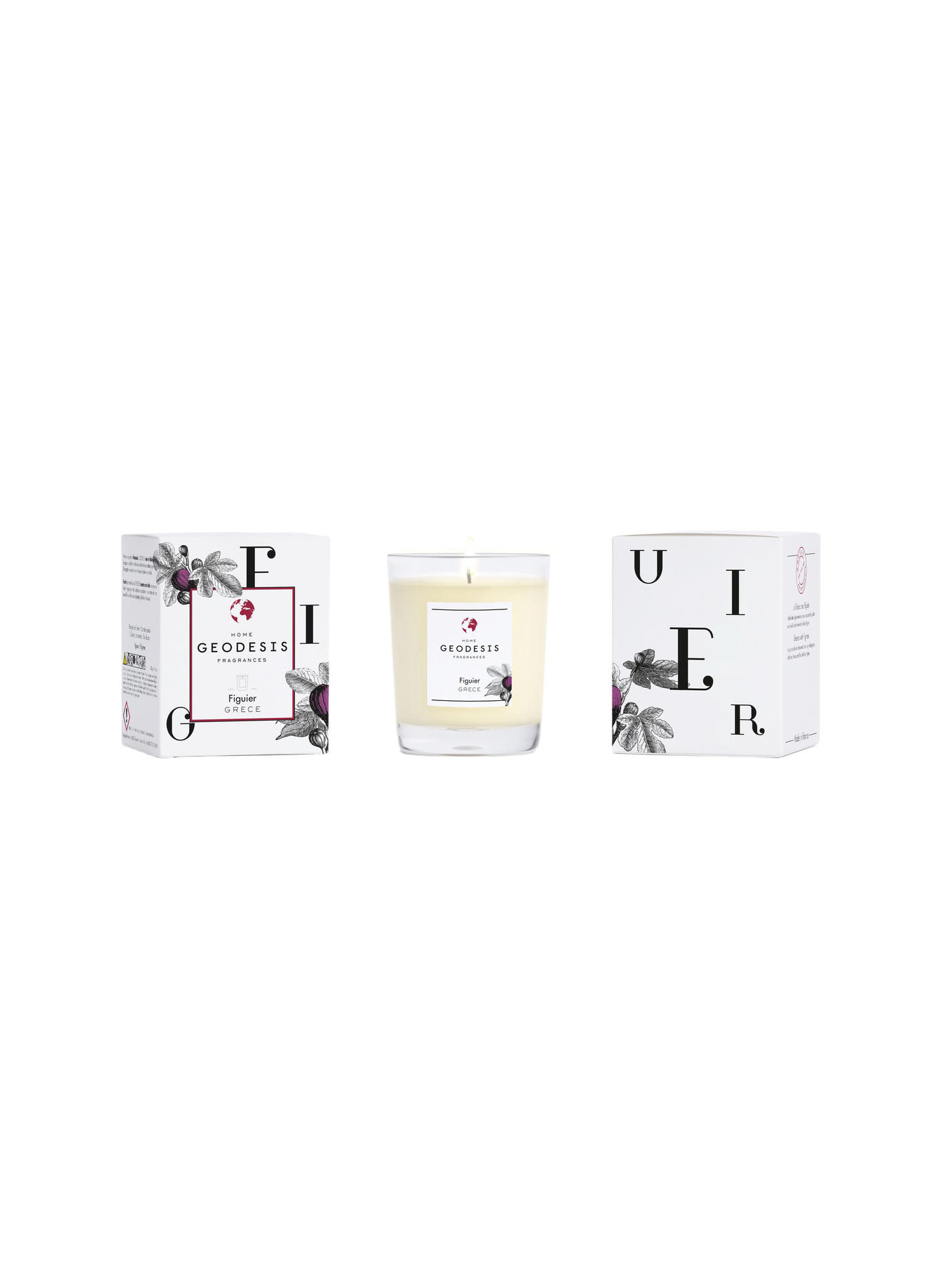 Bougie parfumée 180g Figuier GEODESIS Transparent