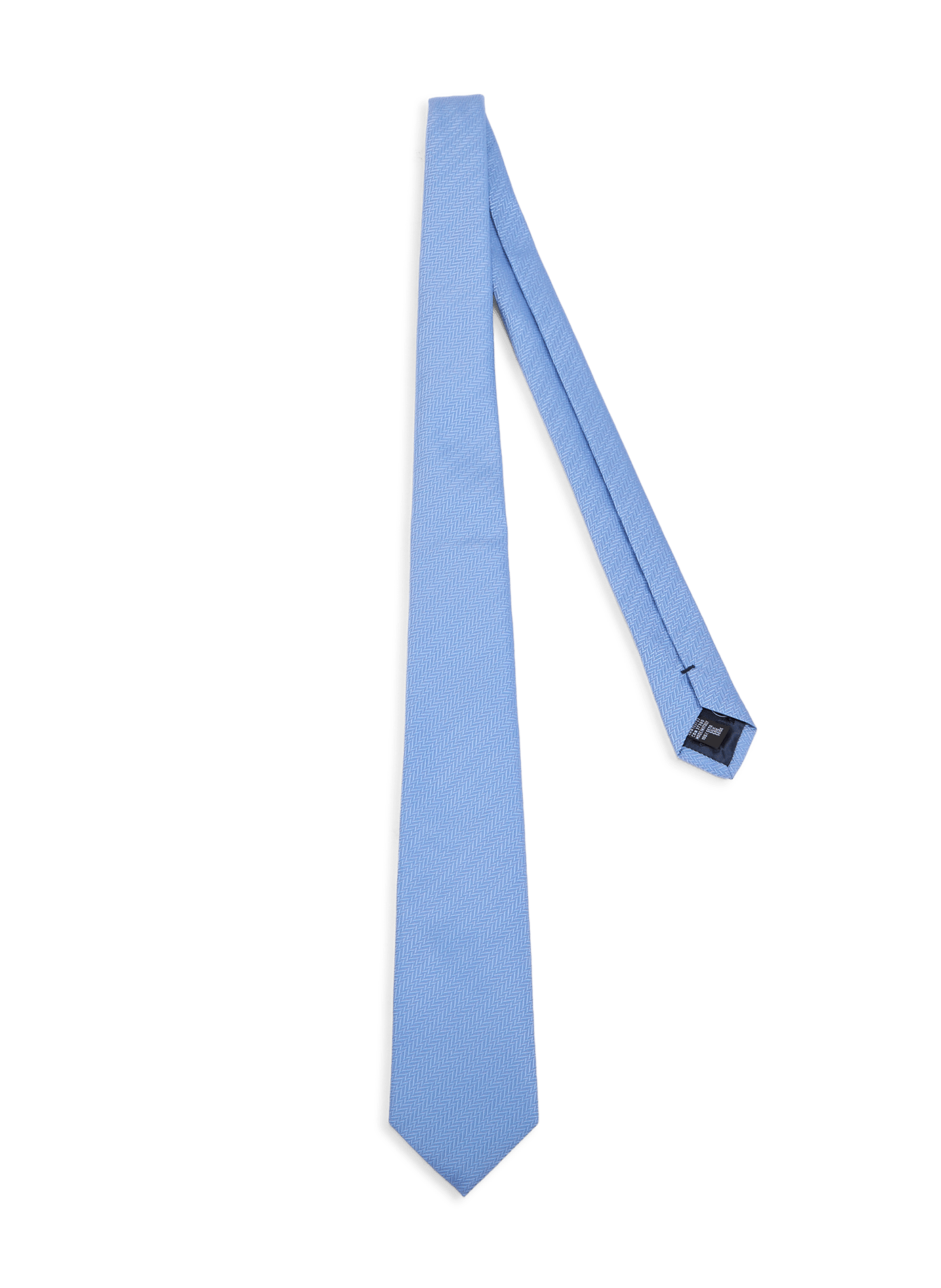 Plain silk tie EMPORIO ARMANI Blue