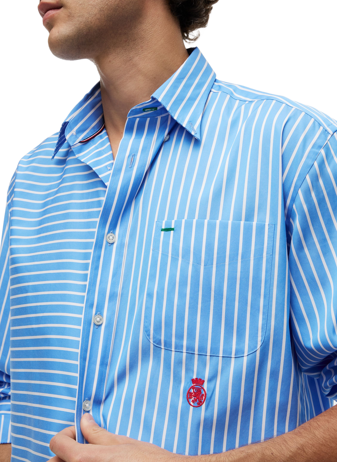 Gestreept overhemd TOMMY HILFIGER Blauw