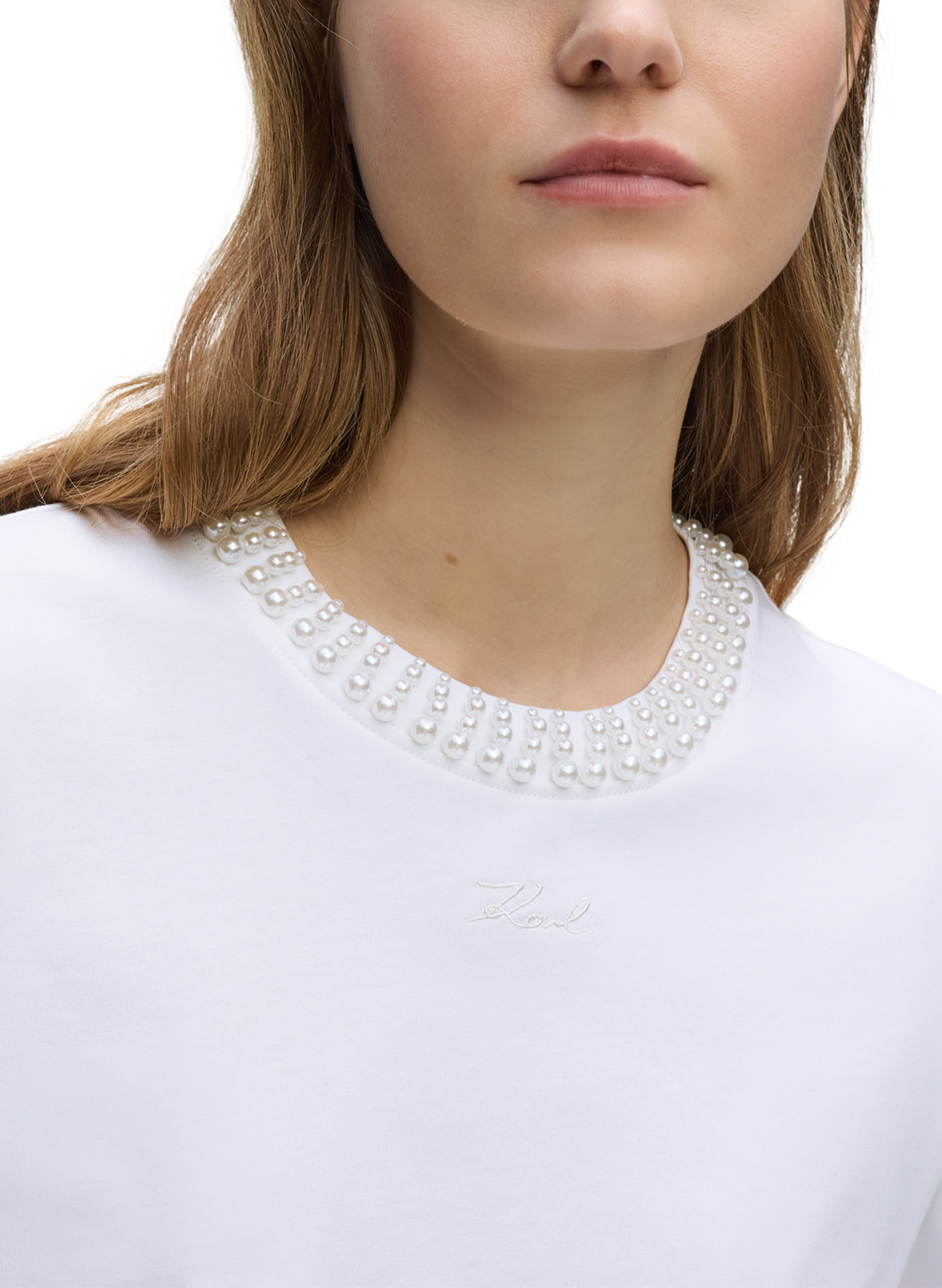 Camiseta cuello redondo KARL LAGERFELD Blanco