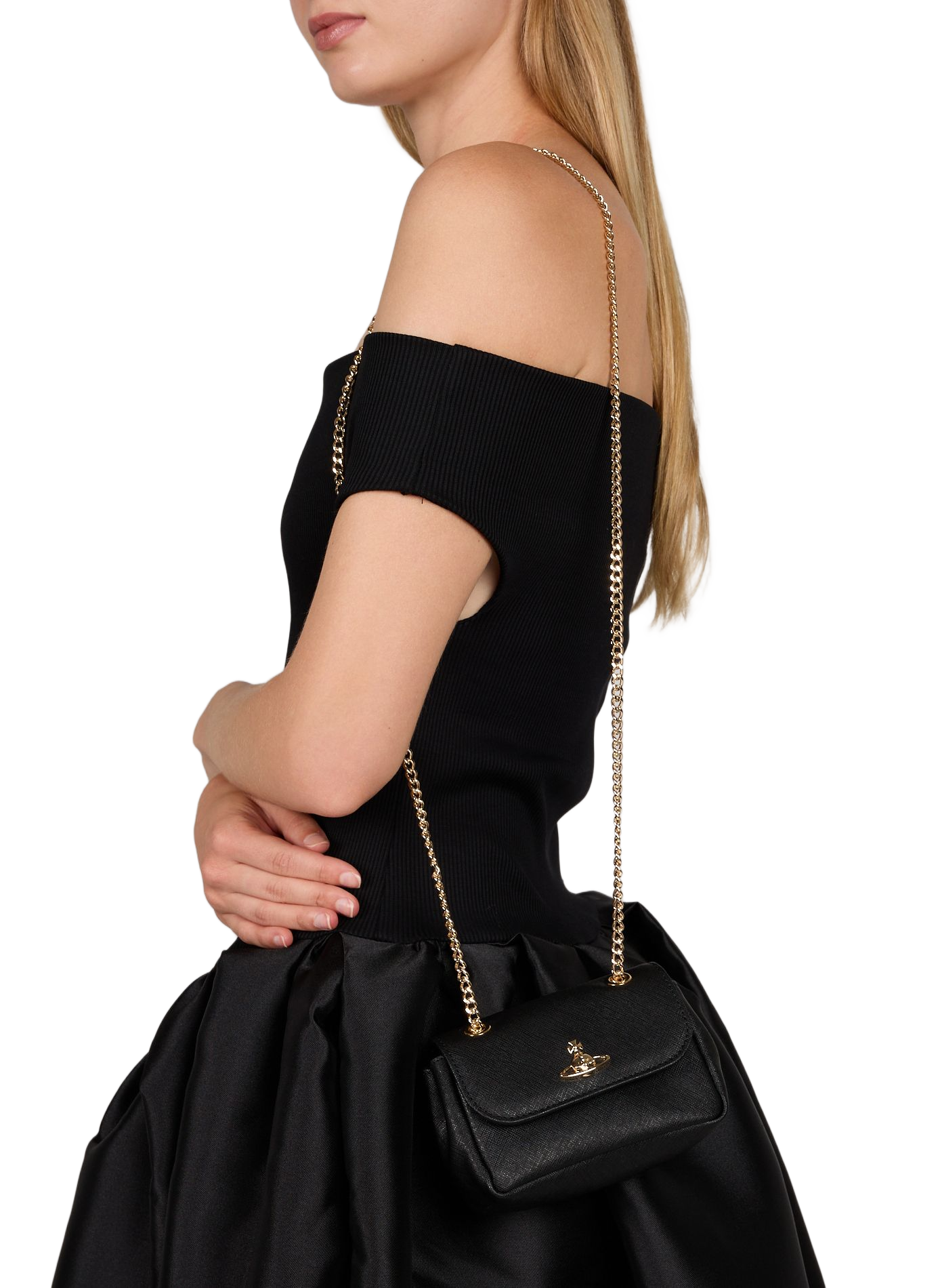 Leather clutch VIVIENNE WESTWOOD Black