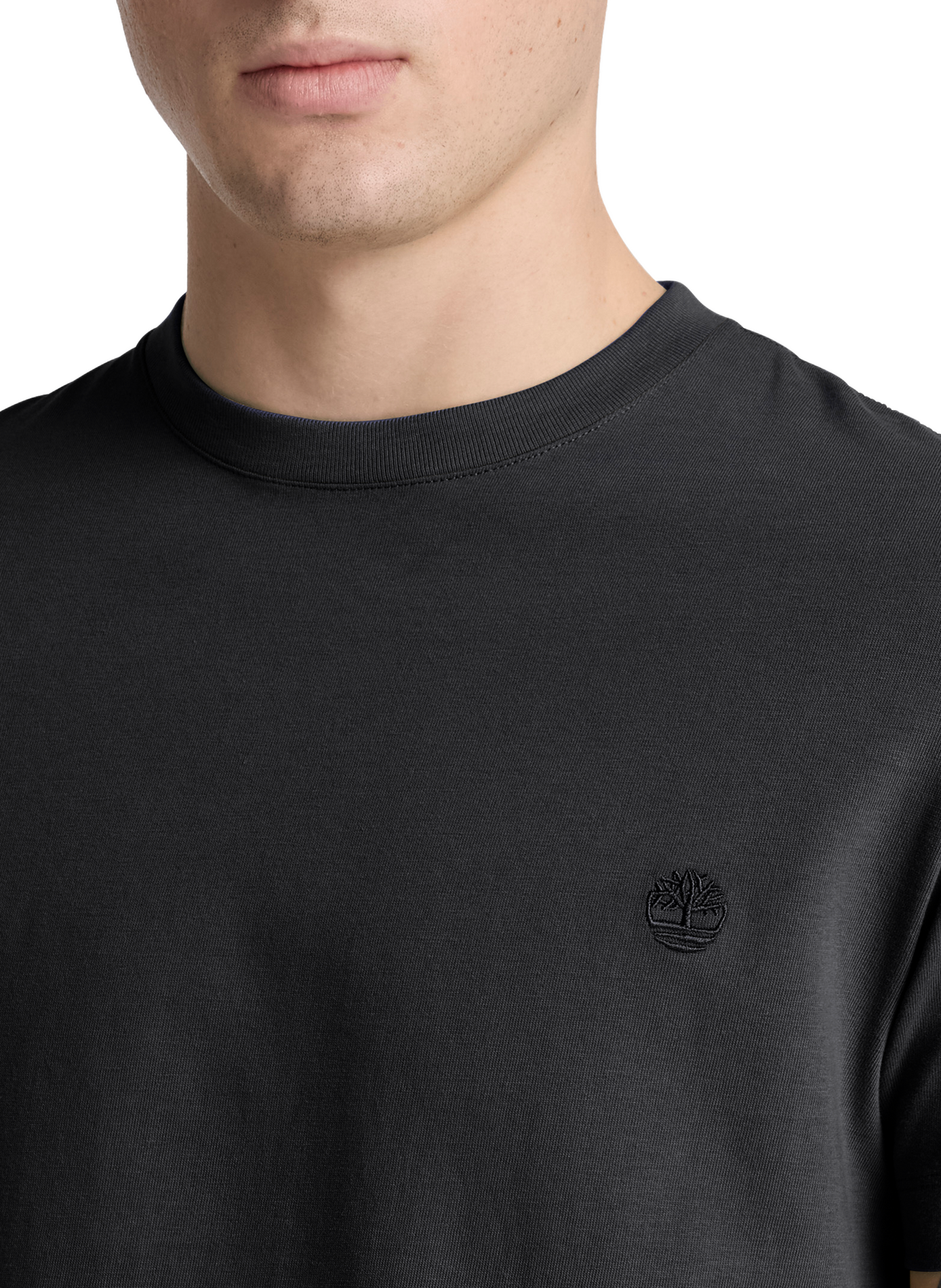 Straight T-shirt with embroidered logo in cotton TIMBERLAND Black