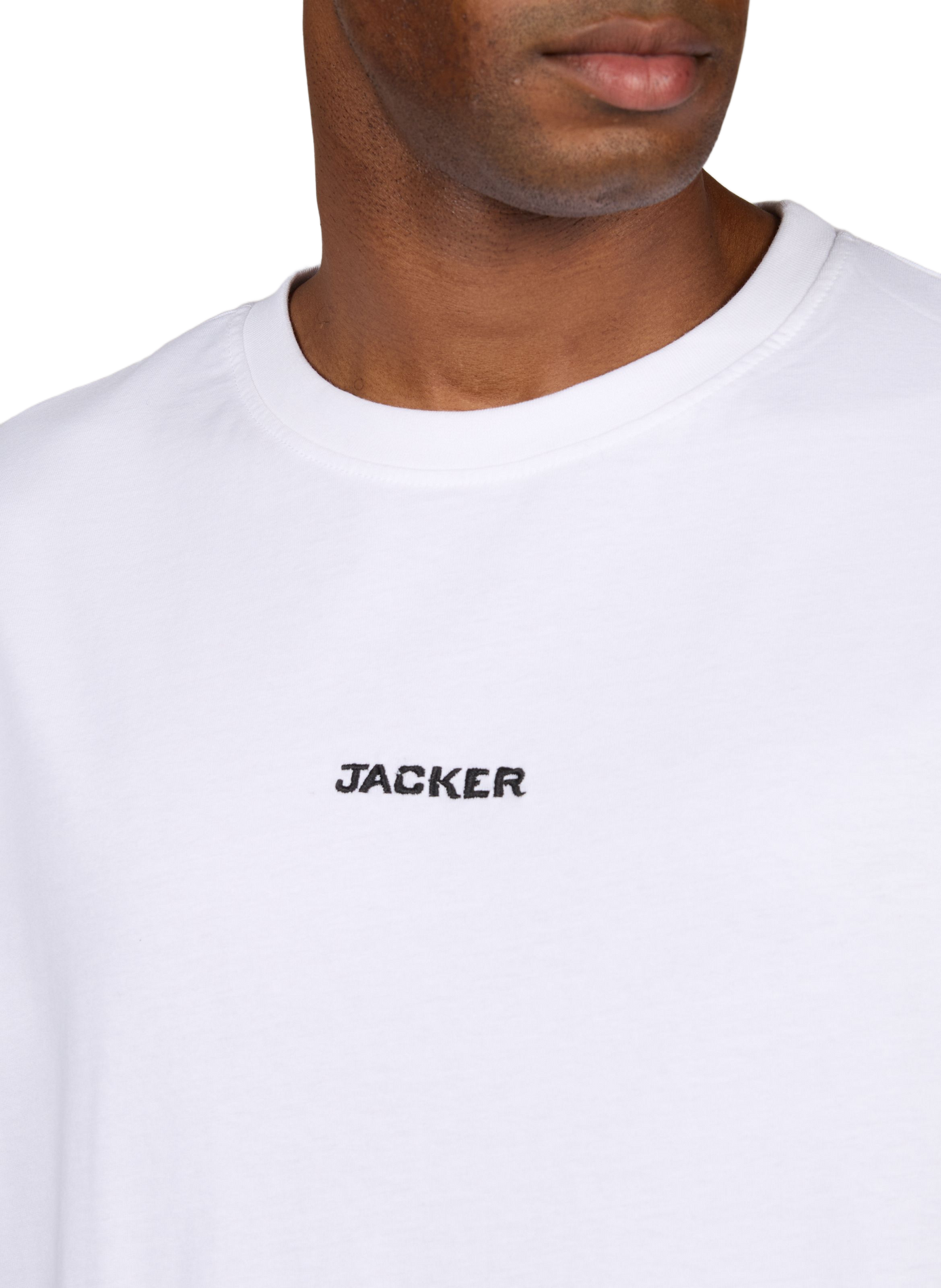 Katoenen T-shirt JACKER. Wit