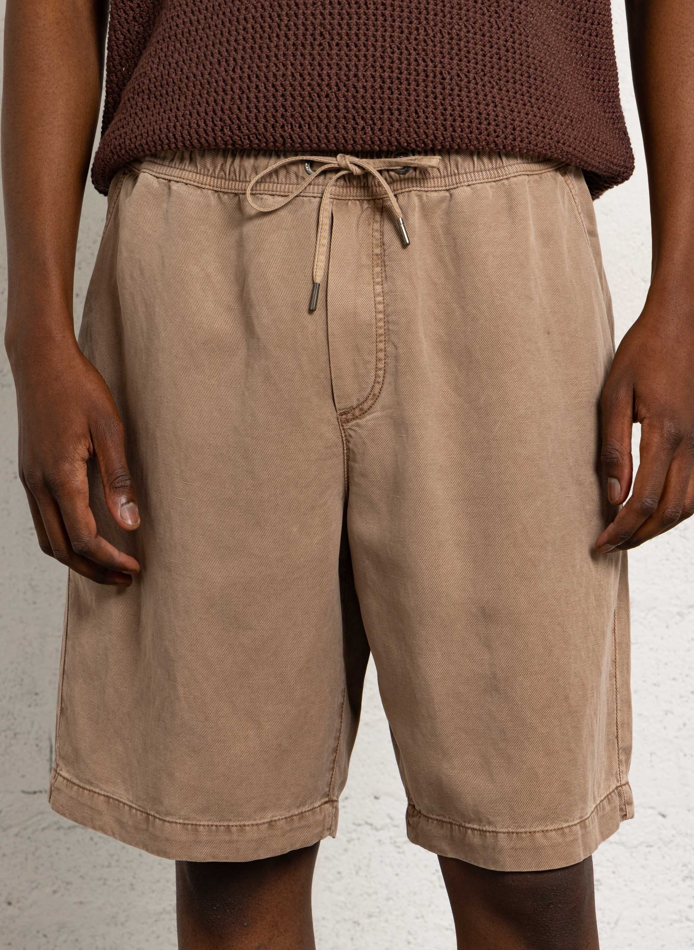 Bermuda casual droit uni IKKS Beige