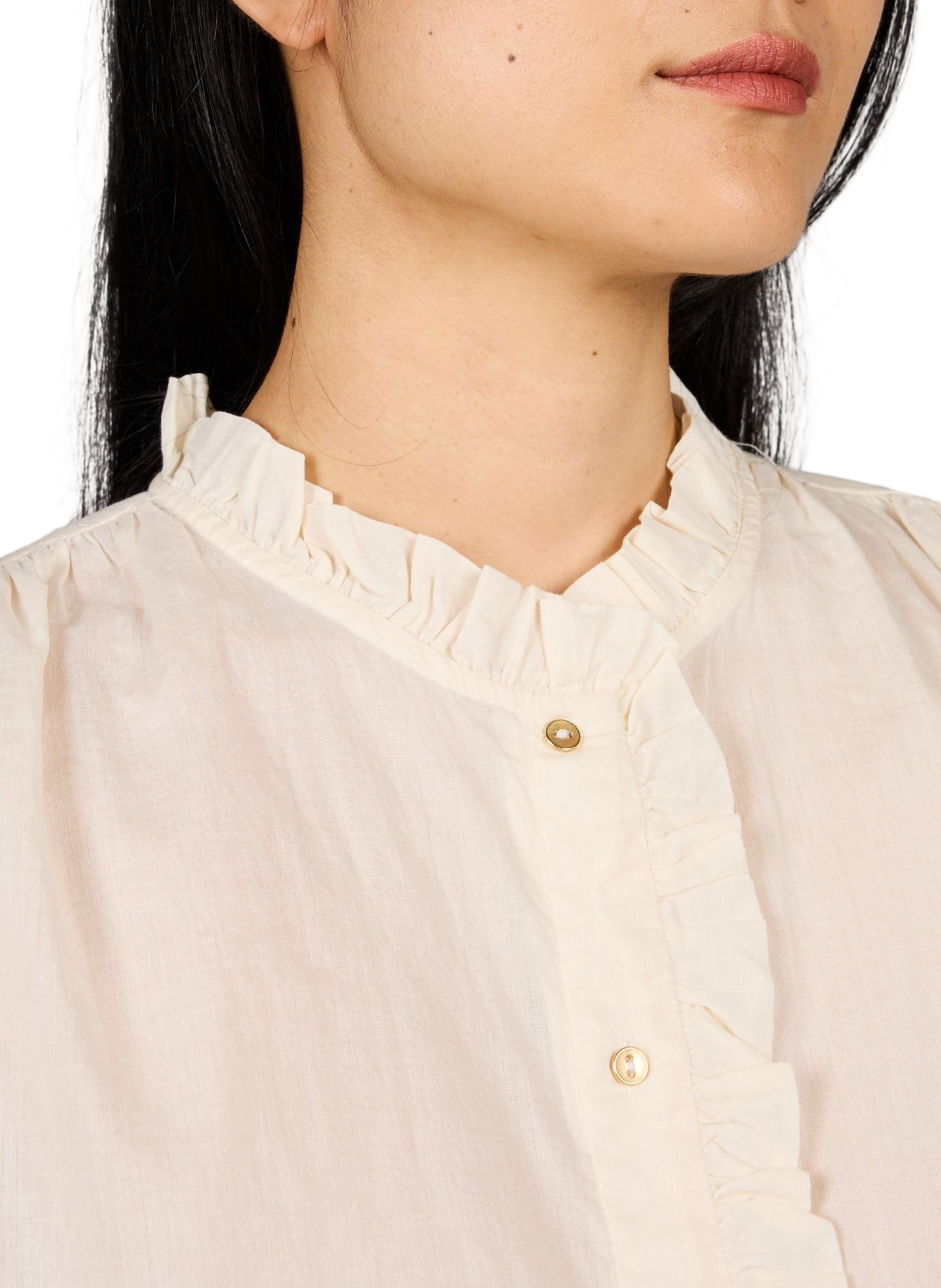 Fließende Baumwollbluse VILA Beige