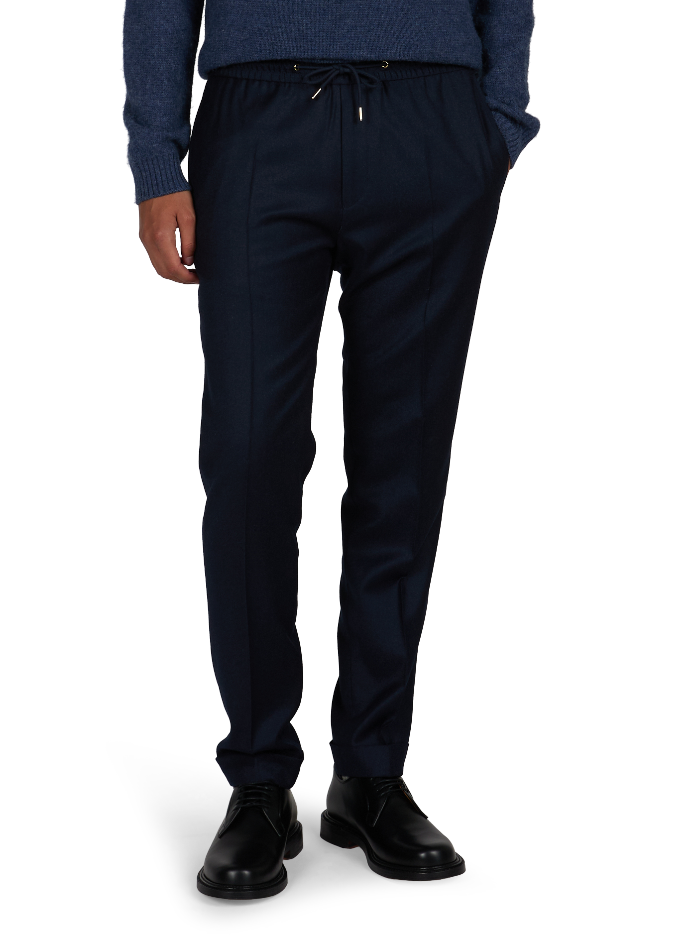 Gerade geschnittene Hose aus Wolle und Kaschmir PAUL SMITH Blau