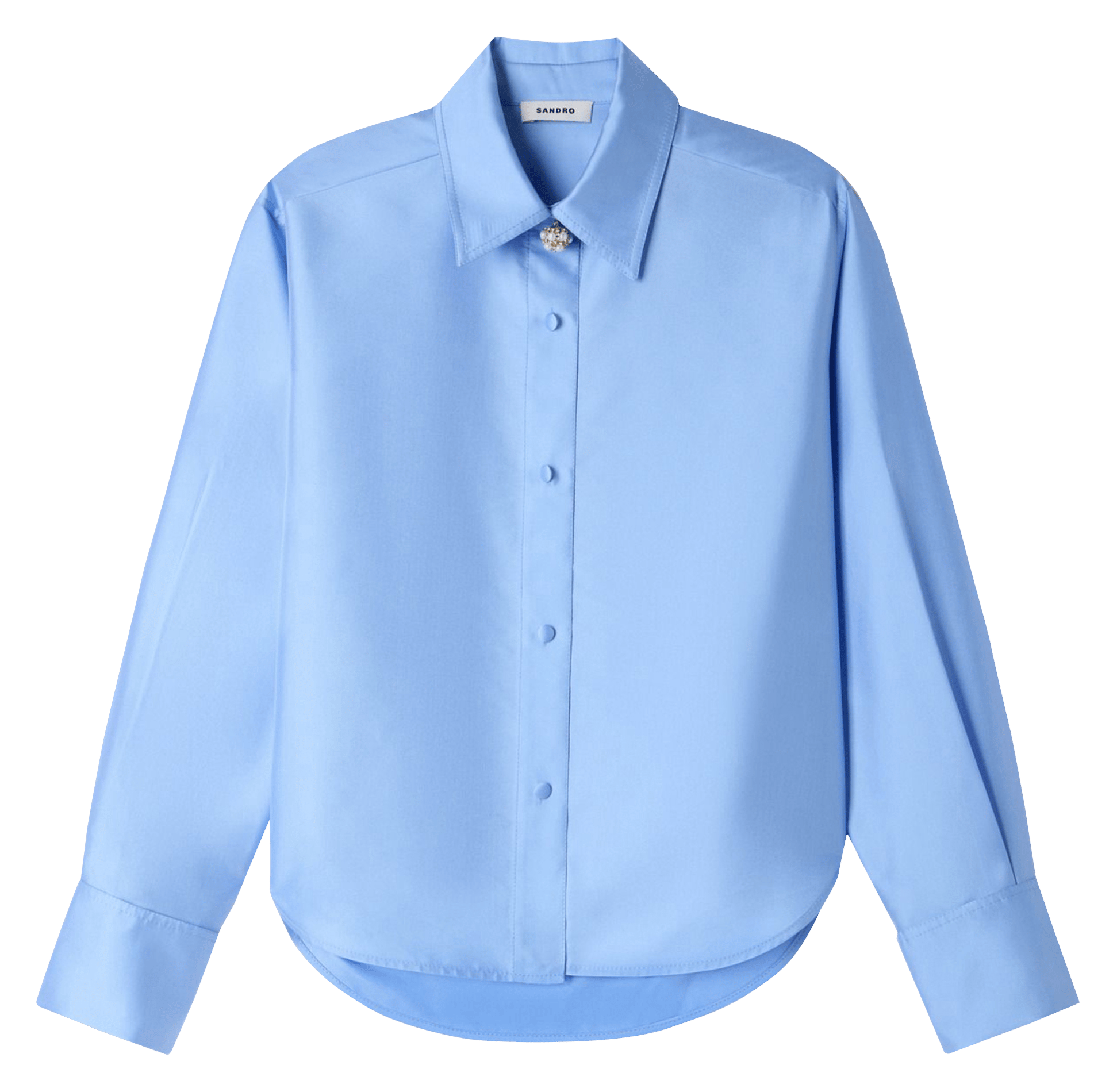 Chemise droite col classique SANDRO Bleu