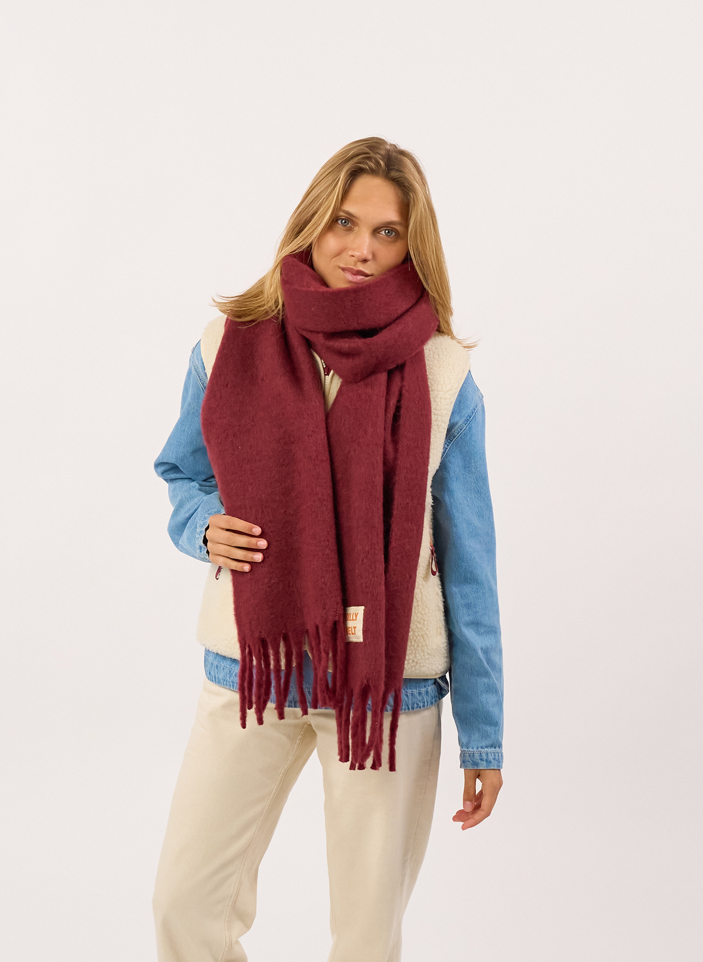 Echarpe en laine large BILLYBELT Rose