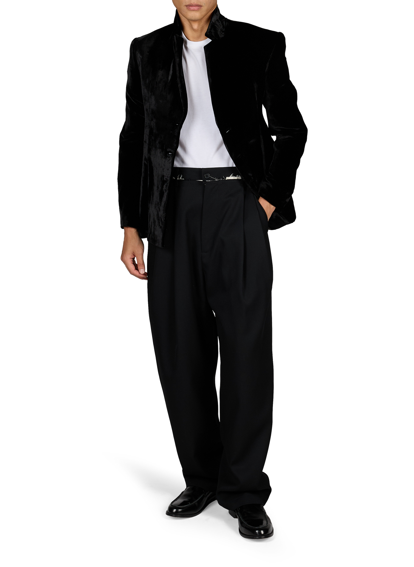 Blazer Nardo ajusté en soie CAMPILLO Noir