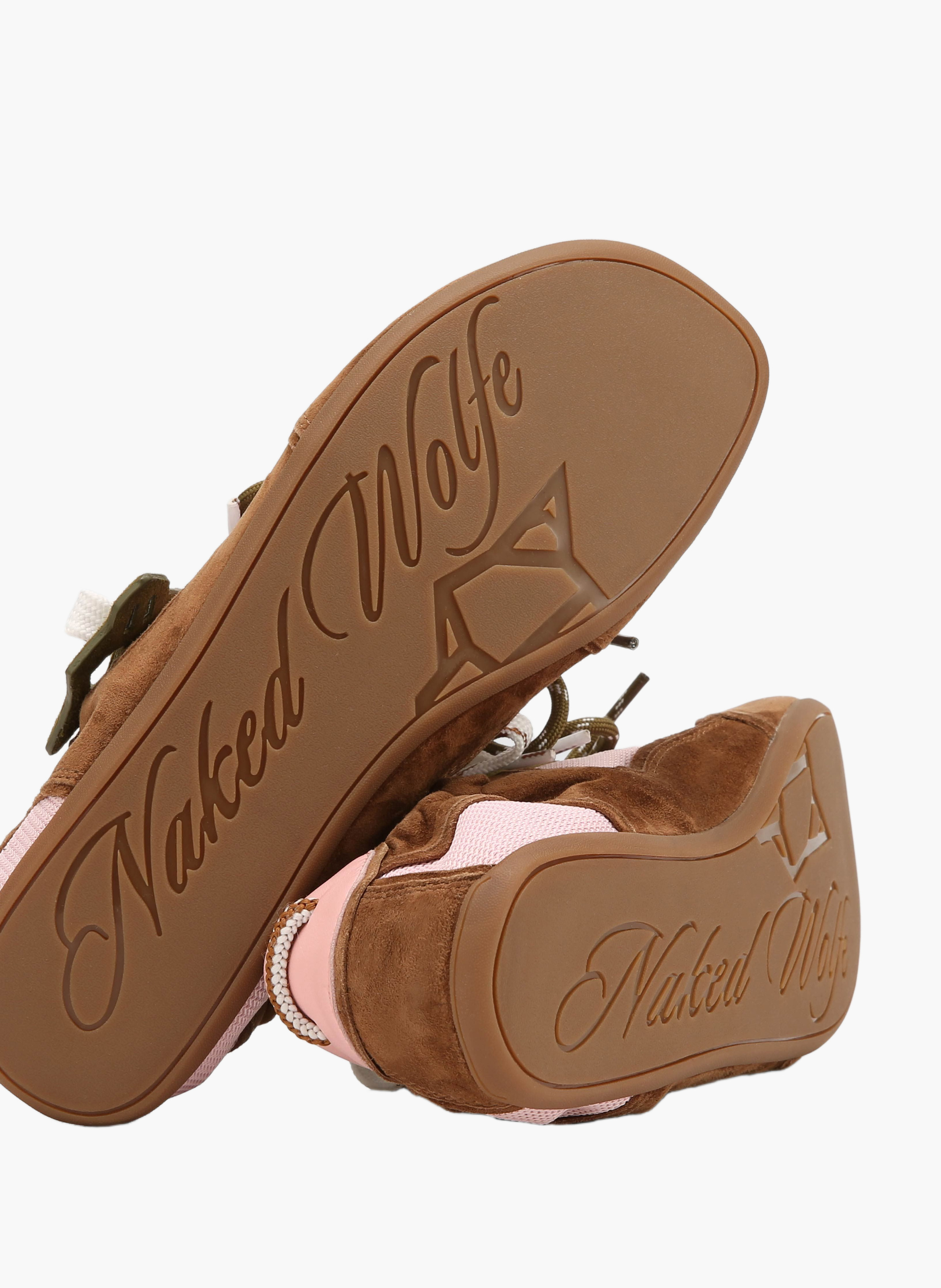 Soul-sneakers van suède NAKED WOLFE Bruin