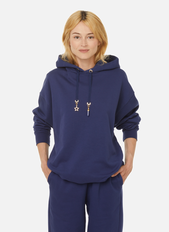 THE SOCIAL SUNDAY Cotton hoodie Blue