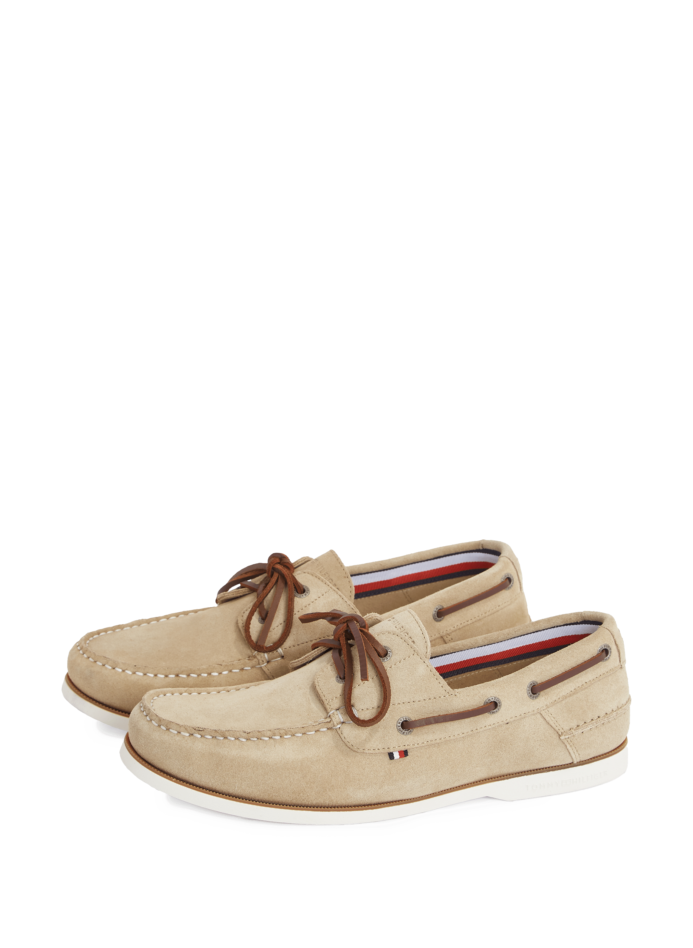 Chaussures bateau en daim TOMMY HILFIGER Beige
