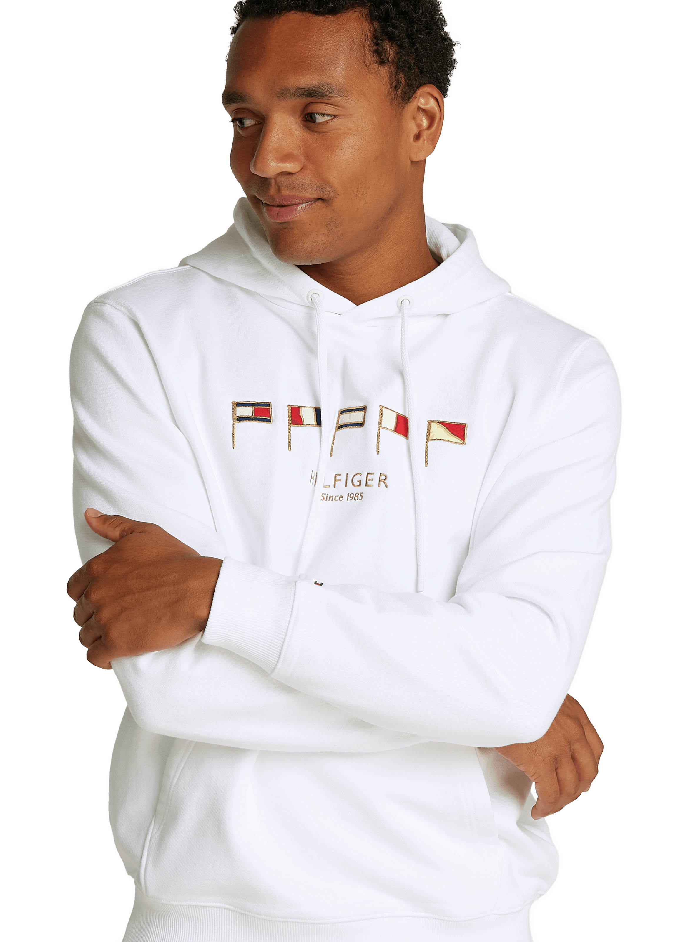 Hoodie en coton TOMMY HILFIGER Blanc