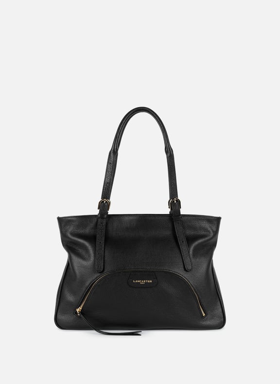 Sac cabas épaule - dune Noir by LANCASTER LANCASTER Sac cabas épaule - dune Noir