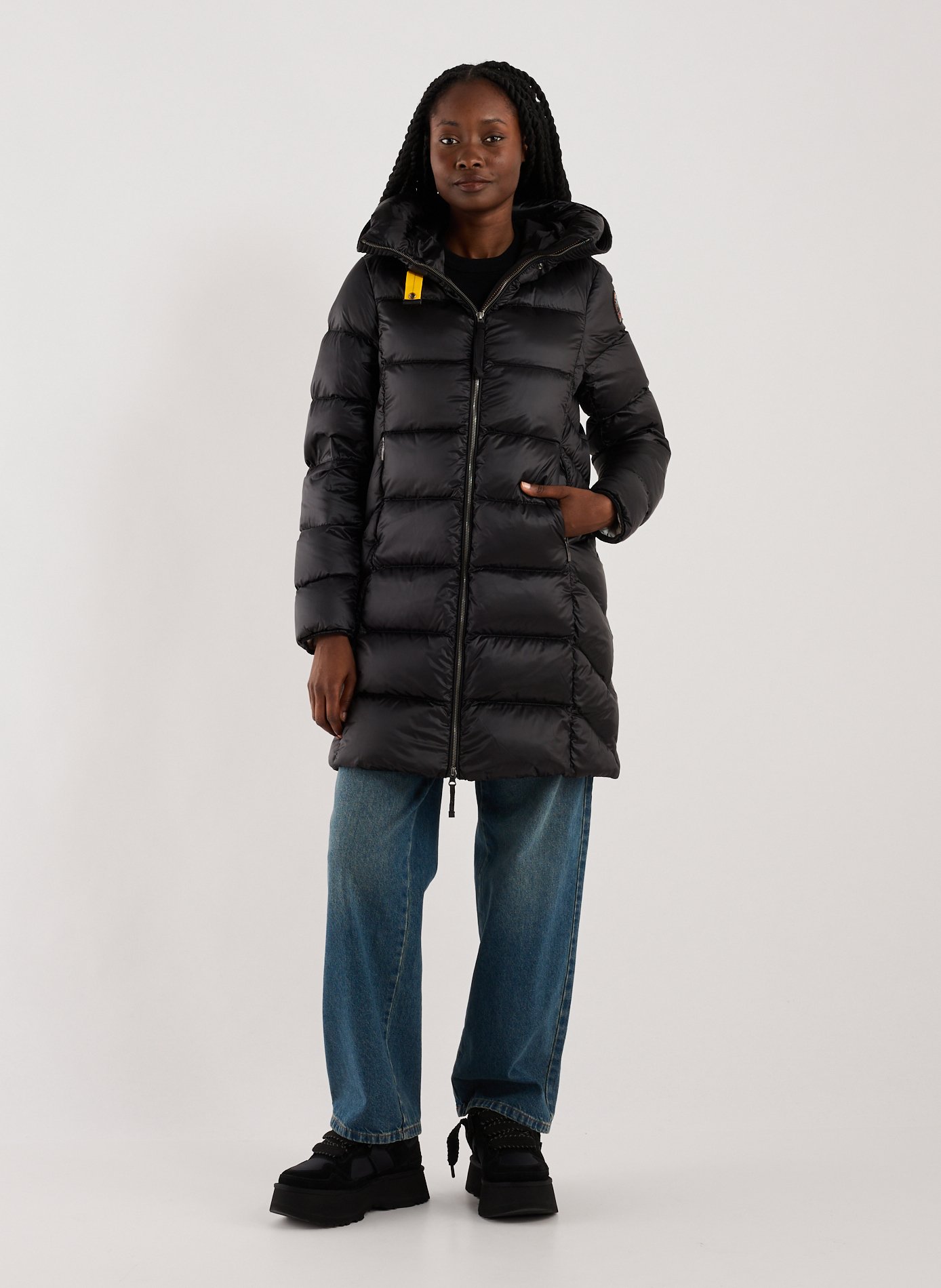 Doudoune mi-longue à capuche Marion PARAJUMPERS Noir