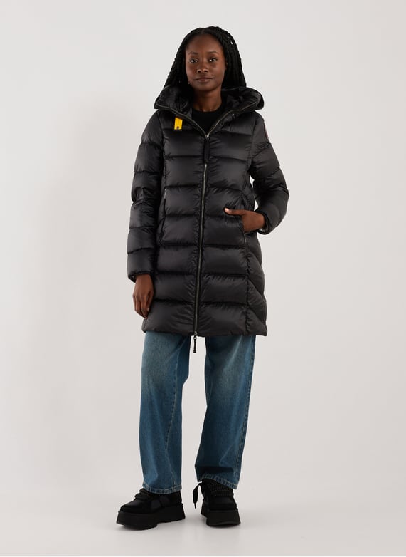 Doudoune mi-longue à capuche Marion | Noir by PARAJUMPERS Doudoune mi-longue à capuche Marion Noir