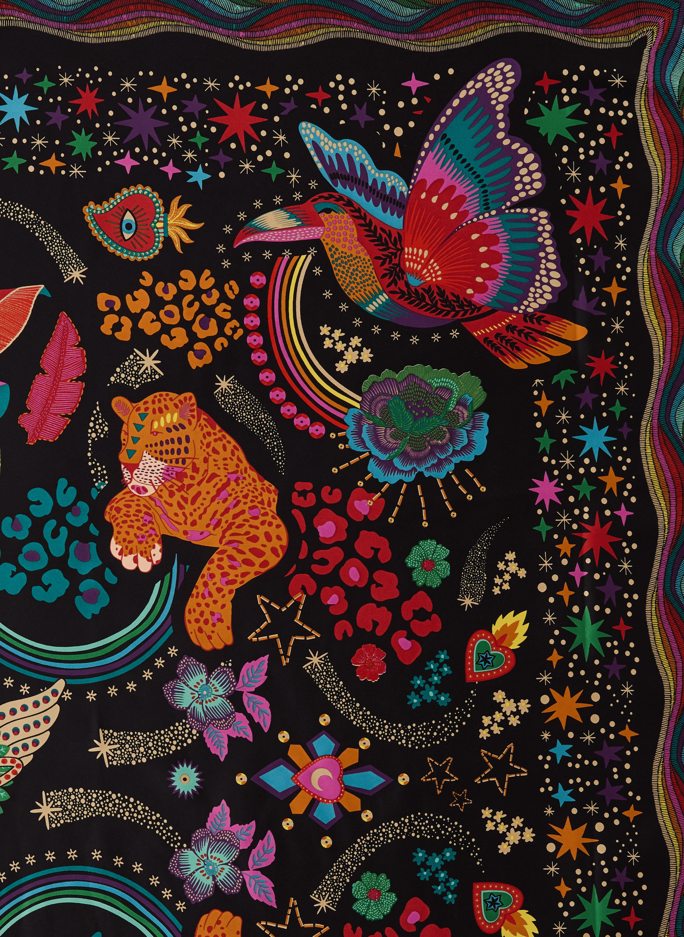 Foulard imprimé WILD Noir