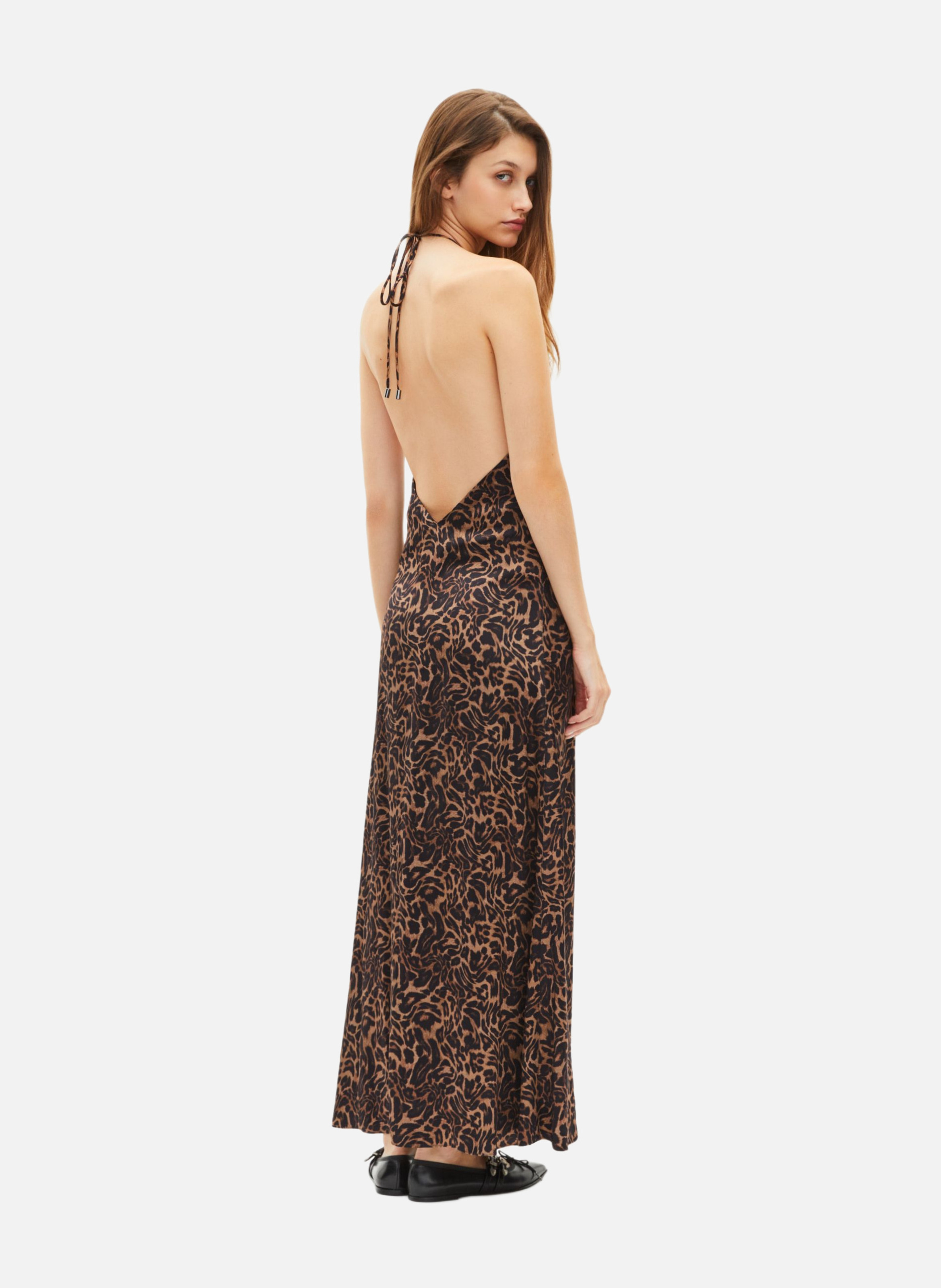 Robe longue sans manches imprimé THE KOOPLES Marron