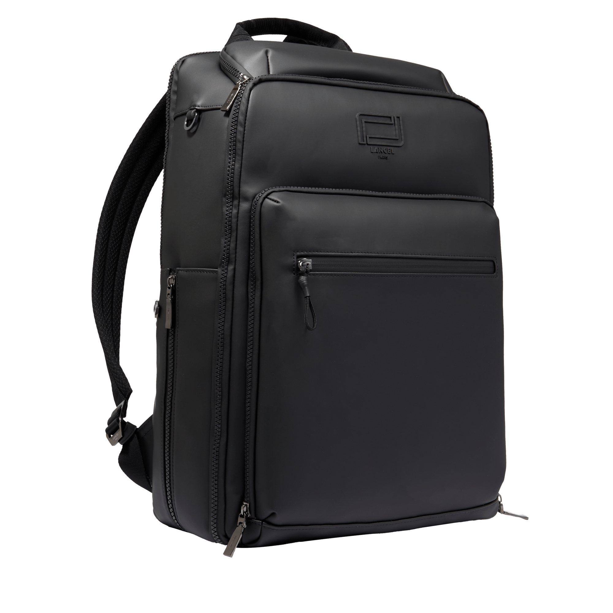 Sac à dos convertible 2 zip victor de lancel en cuir LANCEL Noir