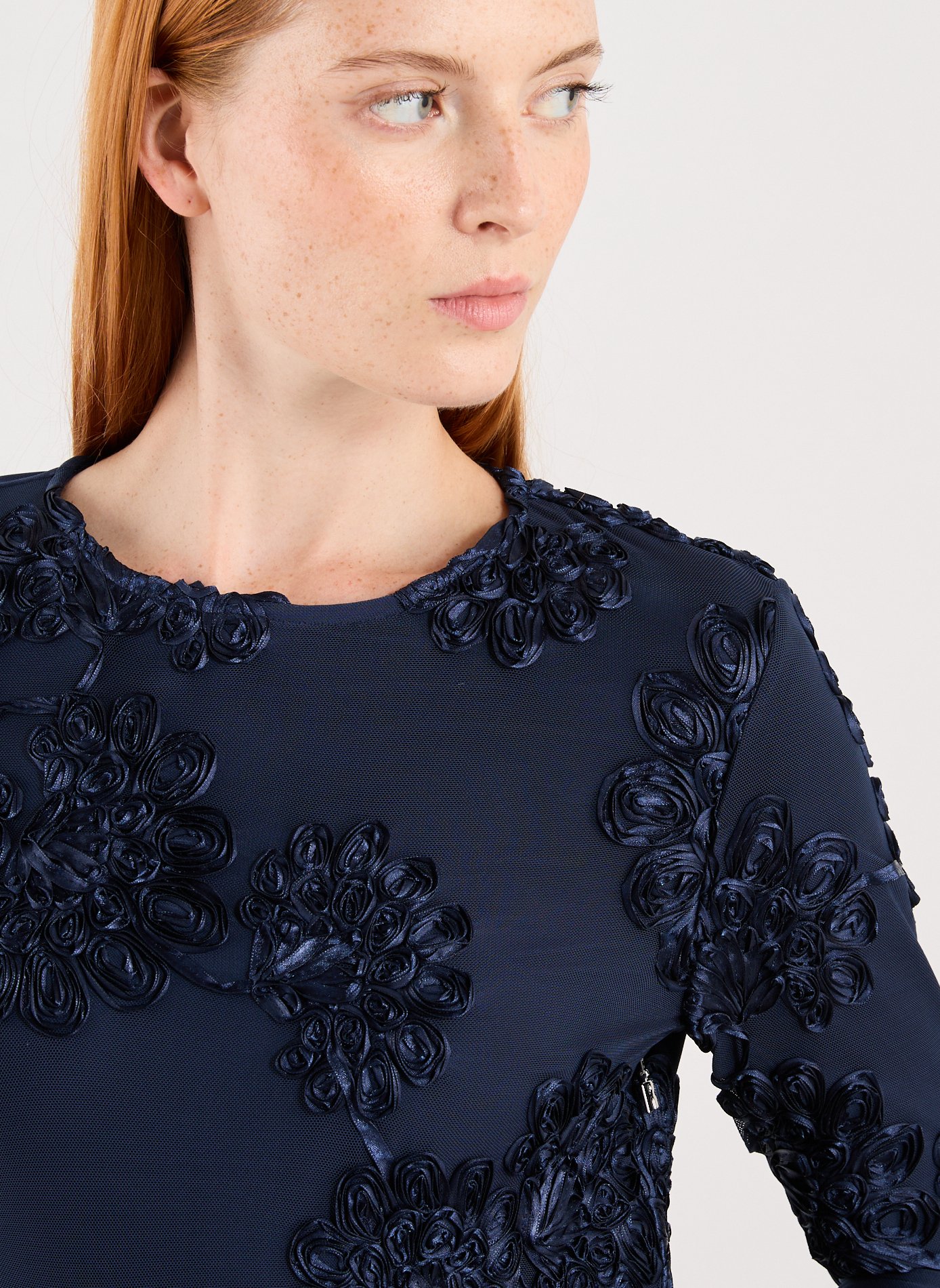 Robe courte en maille 3D ROTATE Bleu