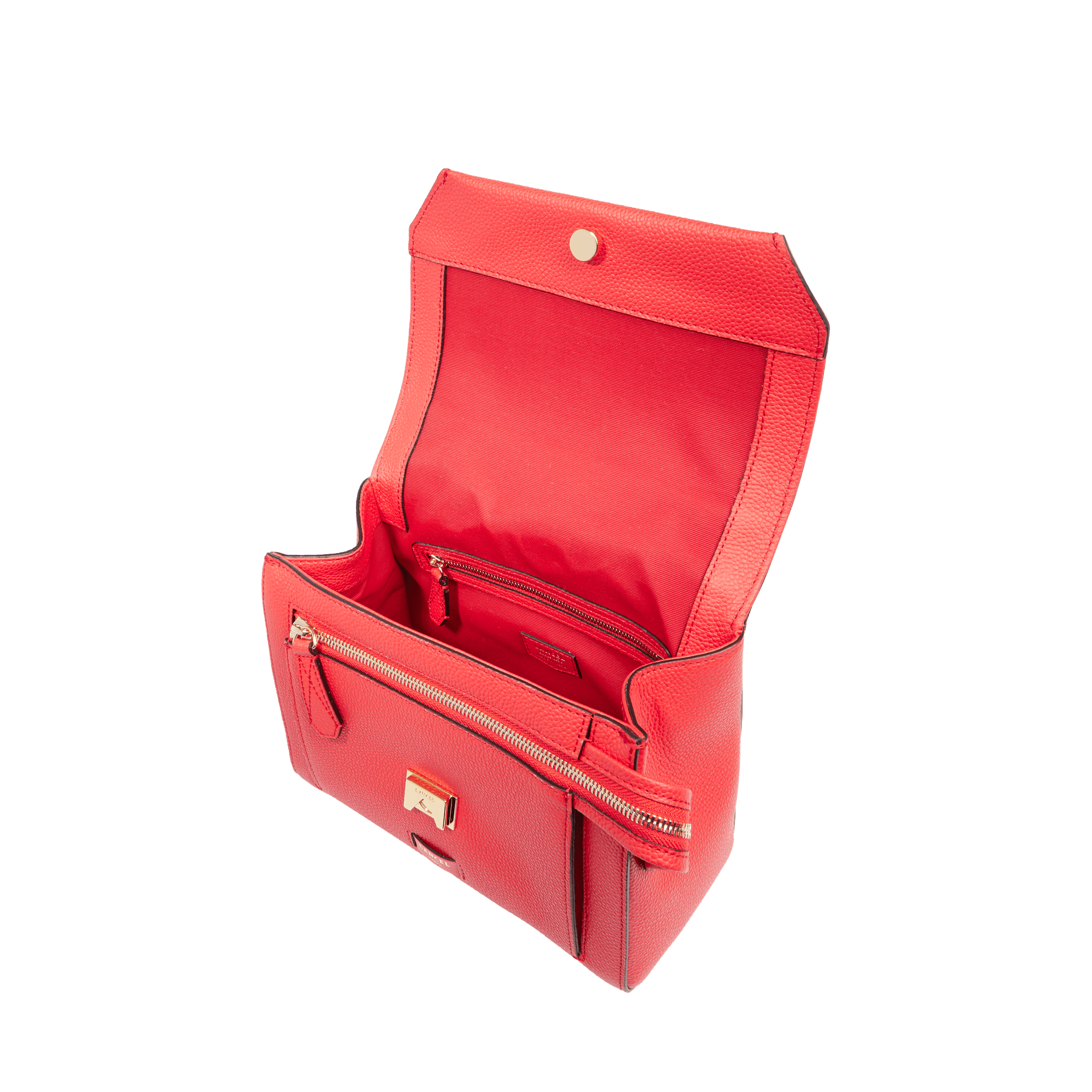 Sac rabat m ninon de lancel en cuir LANCEL Rouge