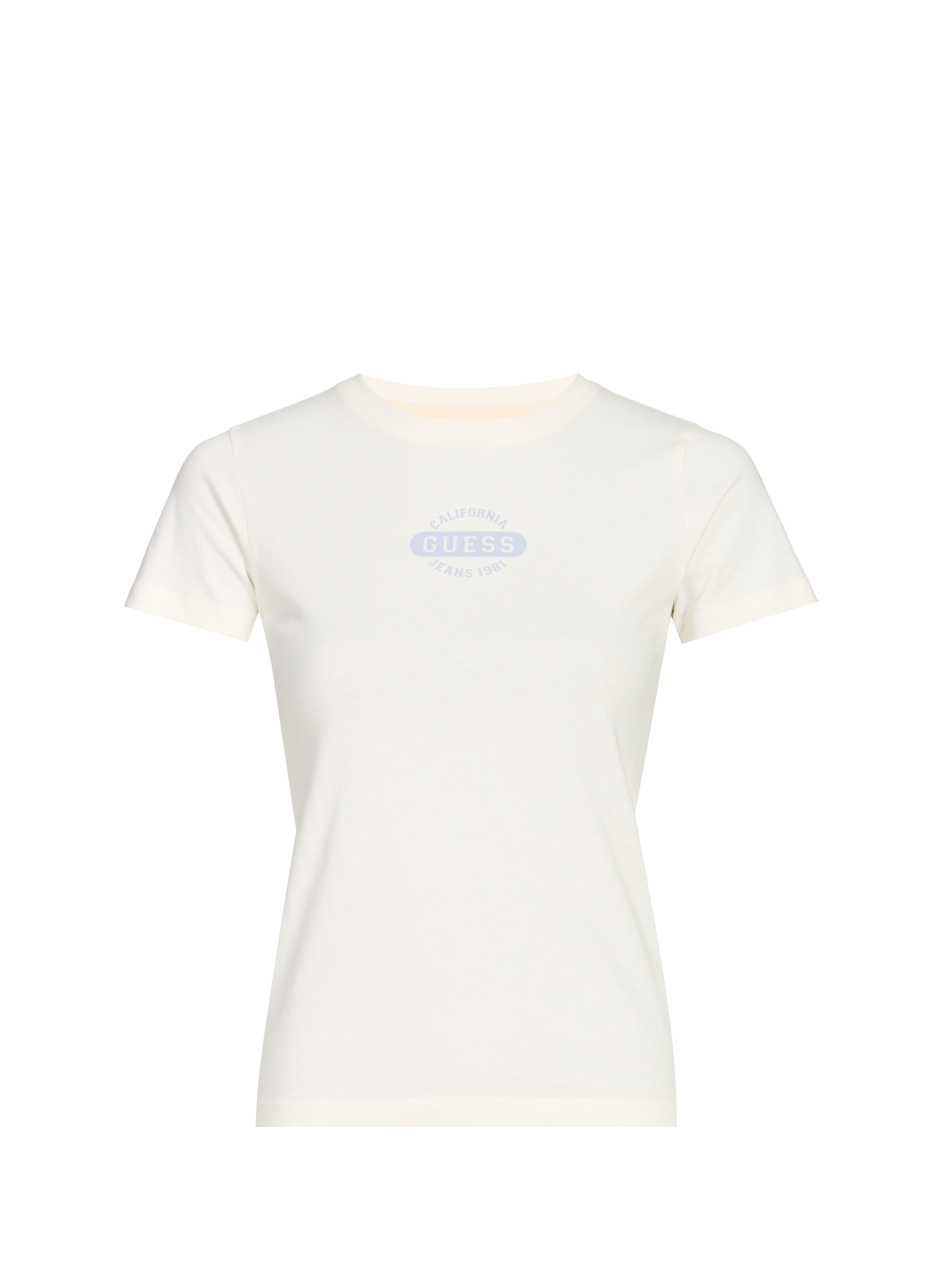 GUESS Cotton round-neck T-shirt White
