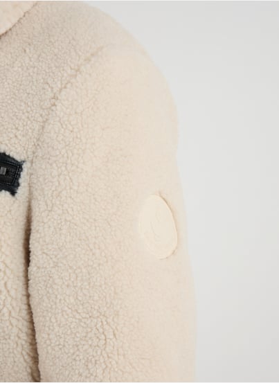 Veste droite shearling à col classique SAVE THE DUCK Veste droite shearling à col classique SAVE THE DUCK