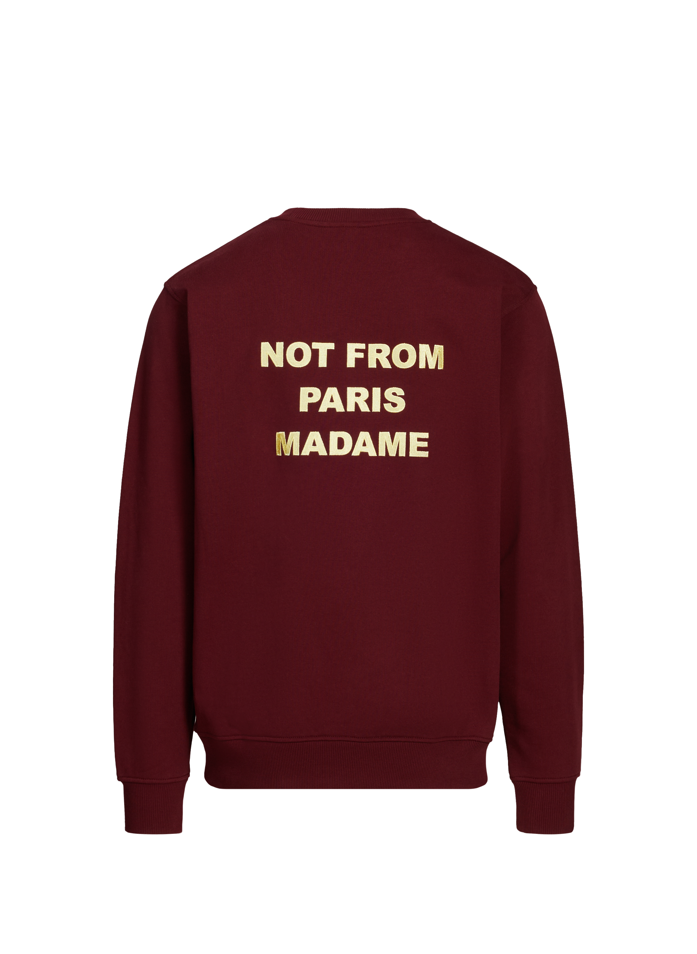 Sweat col rond en coton DROLE DE MONSIEUR Rouge