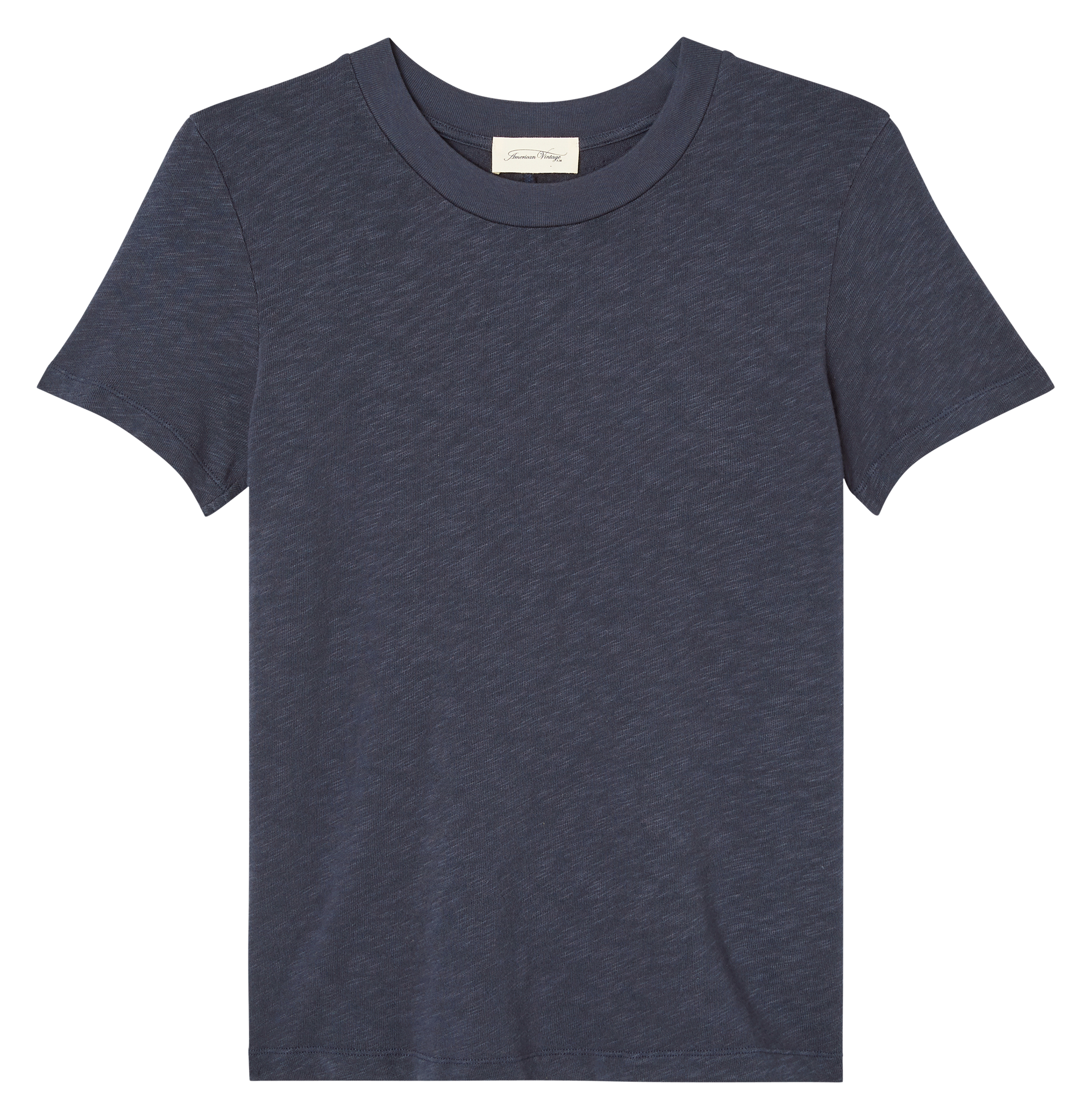 Tee-shirt col rond droit en coton sonoma AMERICAN VINTAGE Bleu