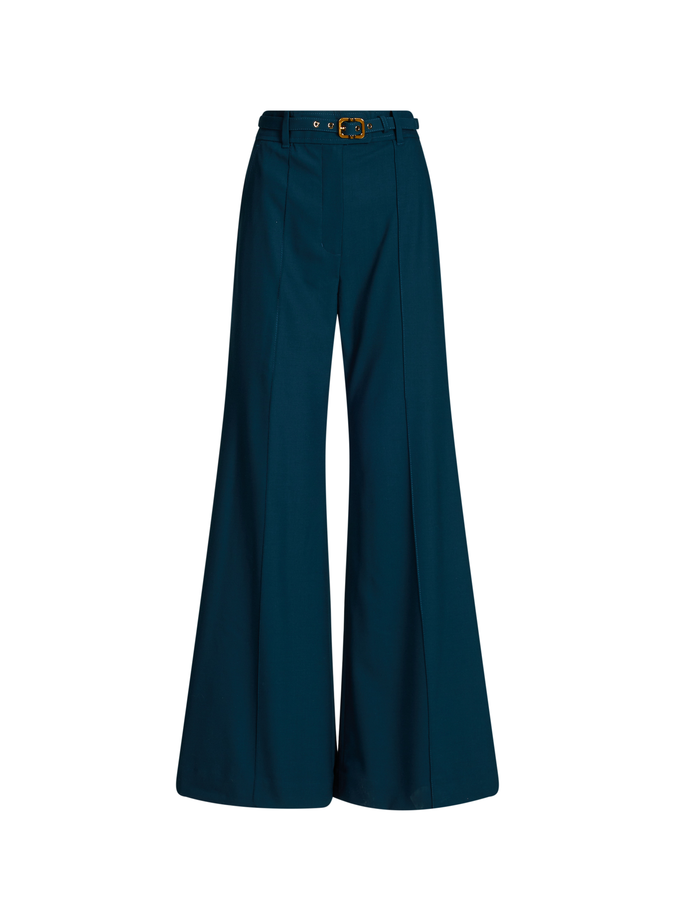 ZIMMERMANN Rebellion Tailored Flare wool blend flare pants Green