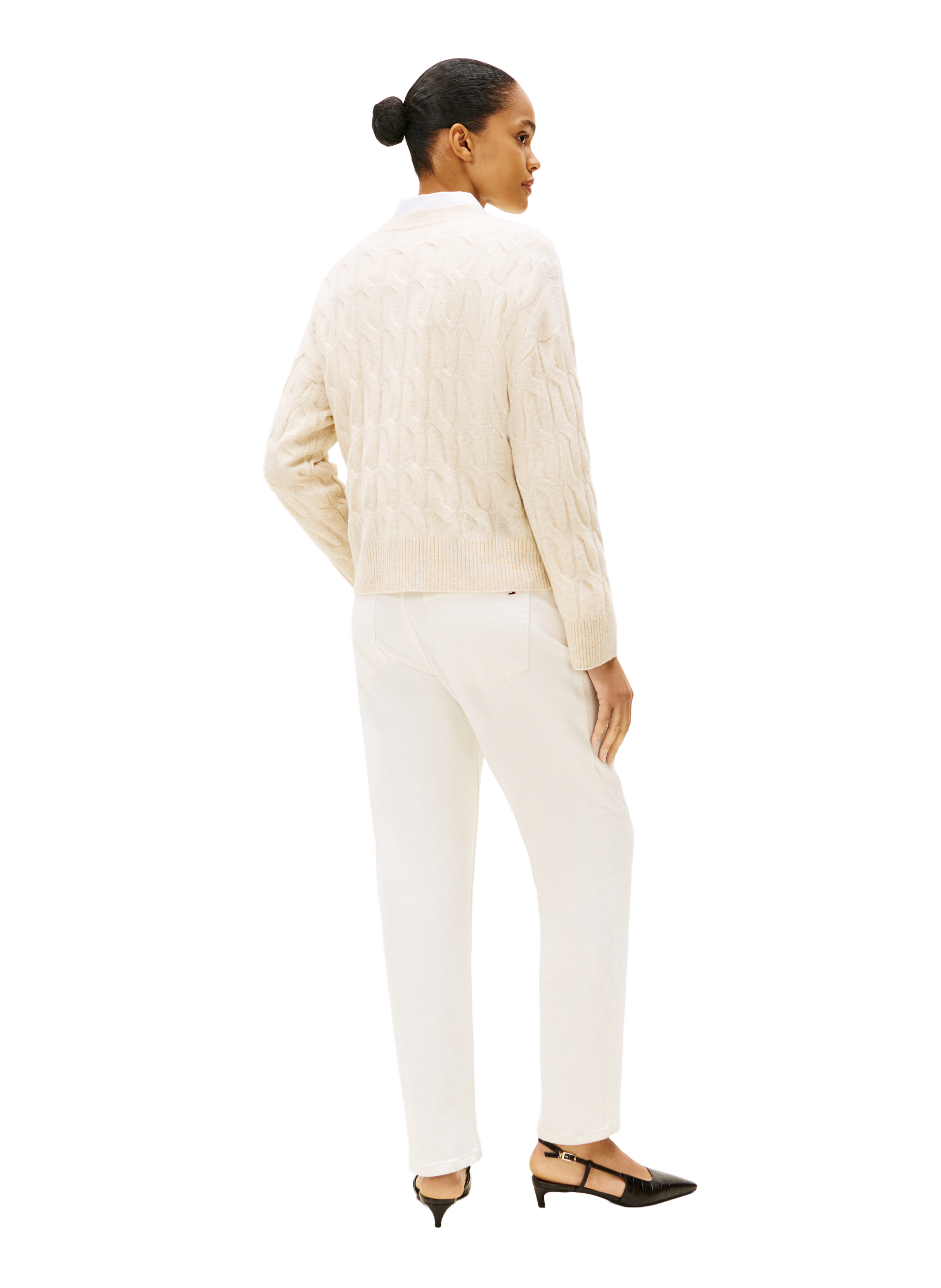 V-neck wool vest TOMMY HILFIGER Beige