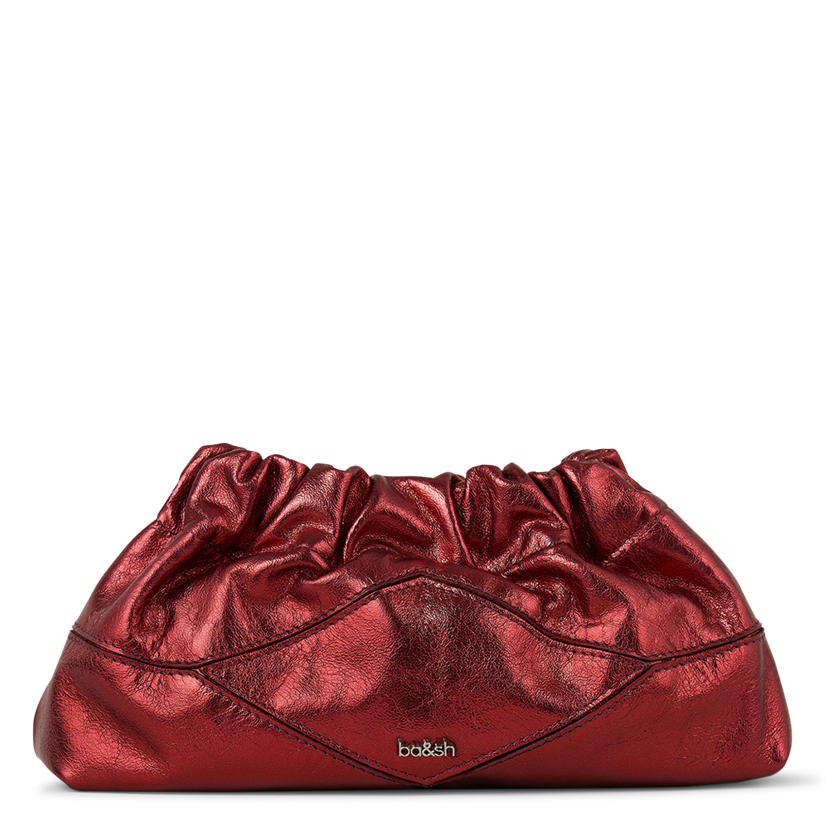 Pochette irisée en cuir June BA&SH Rouge