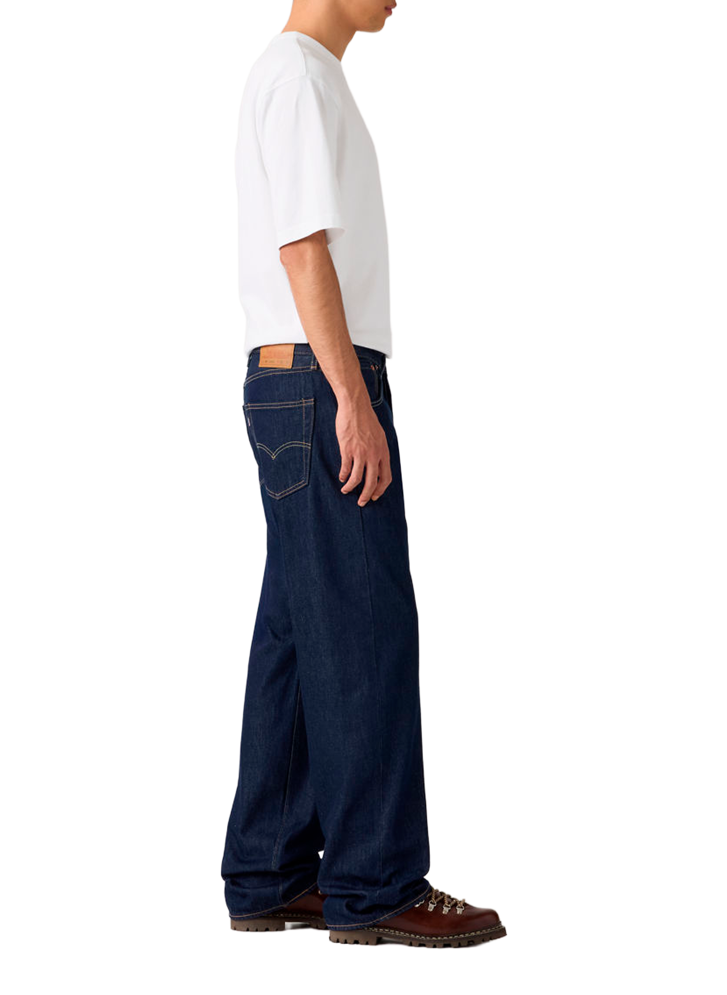 501 Loose Straight Leg Jeans aus Baumwolle LEVI'S Blau