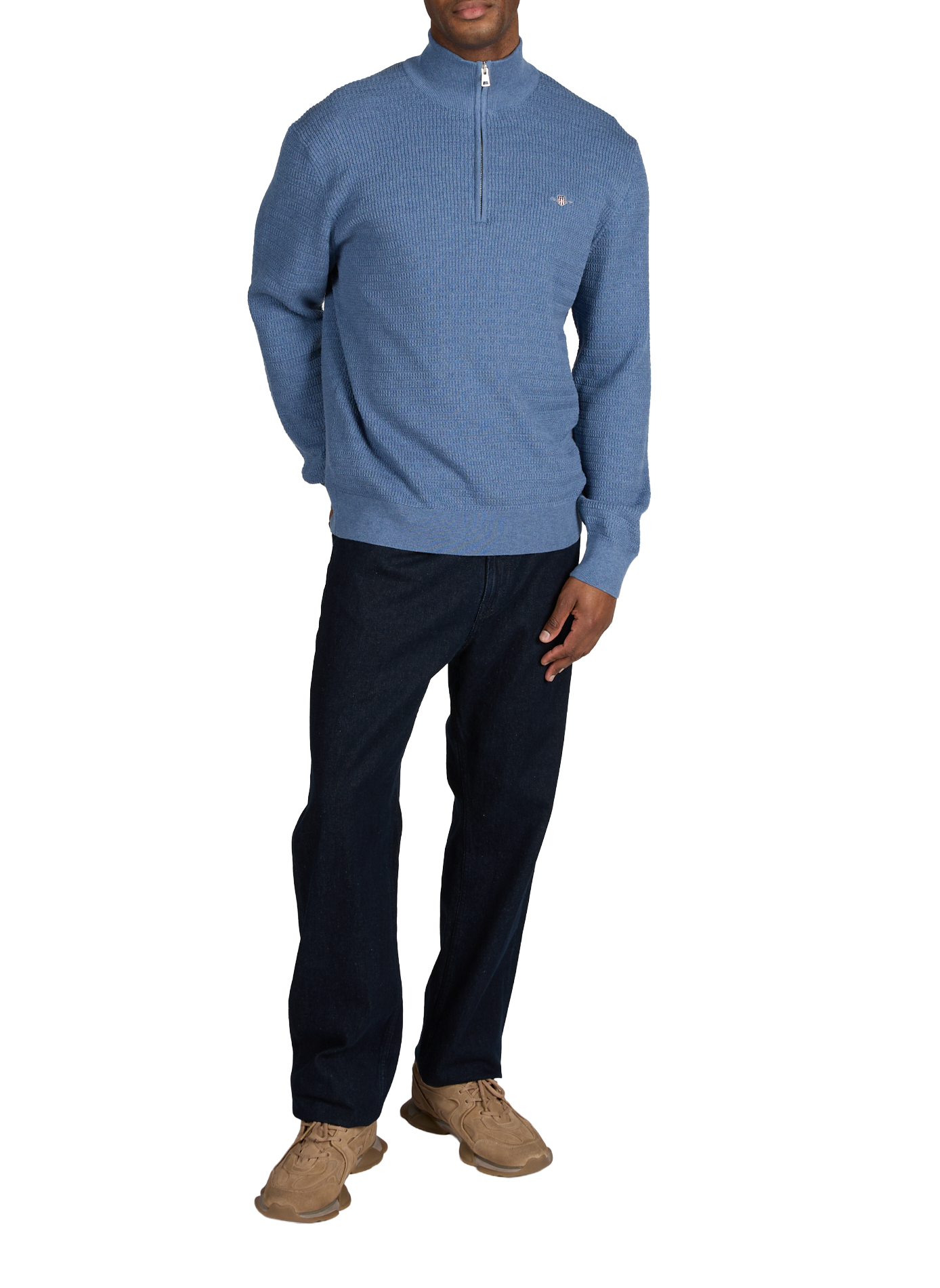 Jean droit en coton 7 FOR ALL MANKIND Bleu