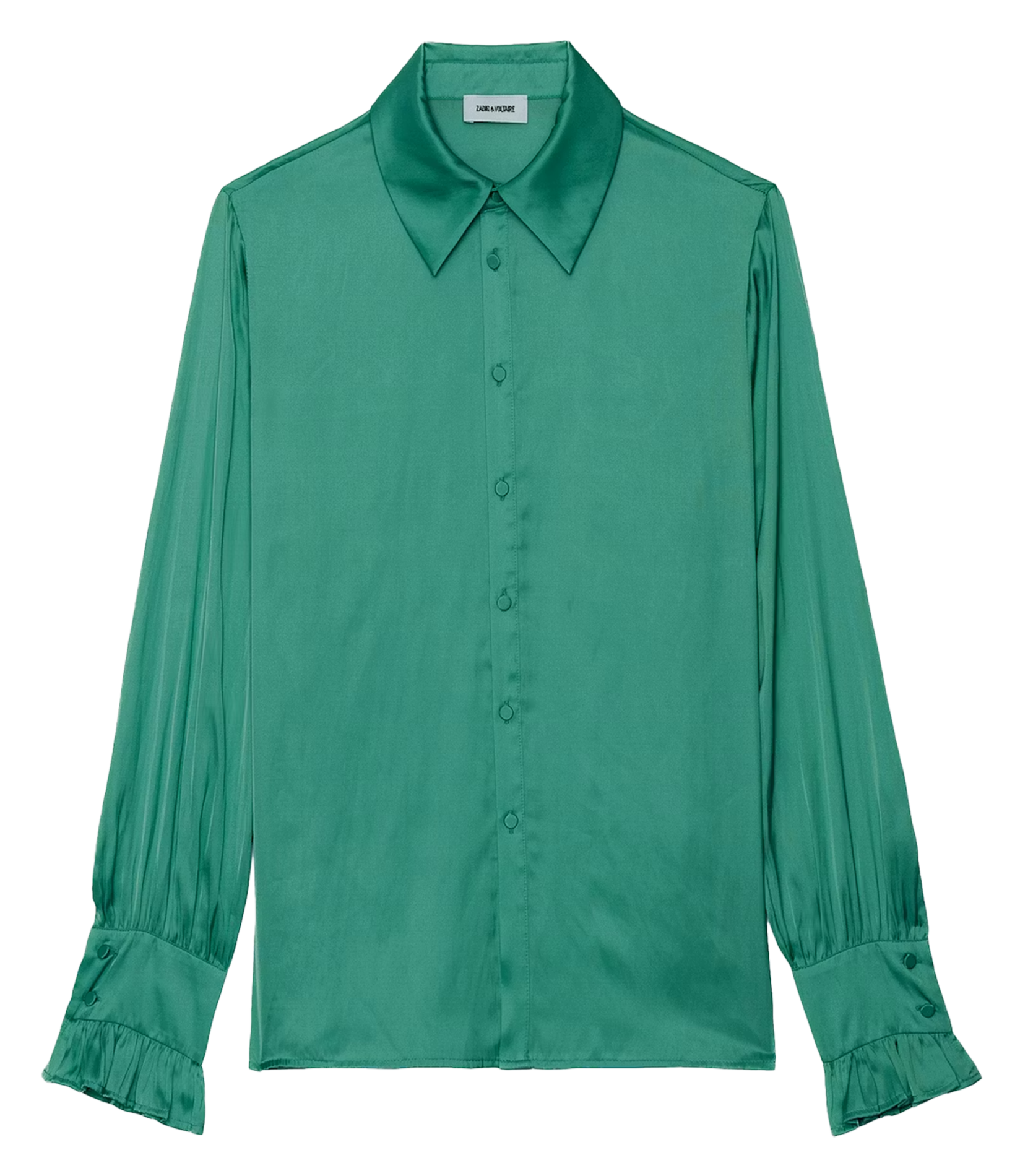 Chemise droite satinée thely ZADIG&VOLTAIRE Vert
