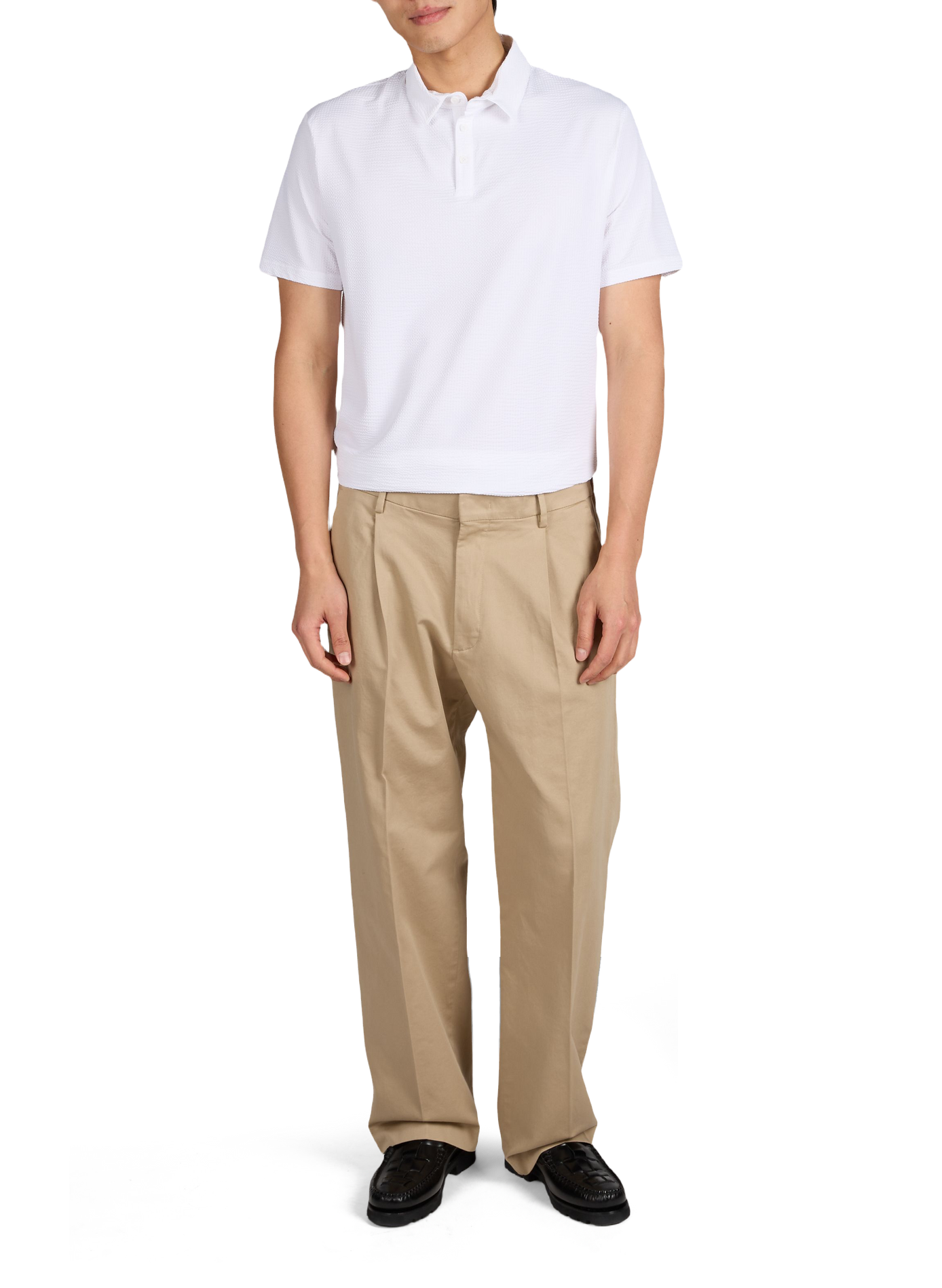 Short-sleeved classic collar shirt 1789 CALA White